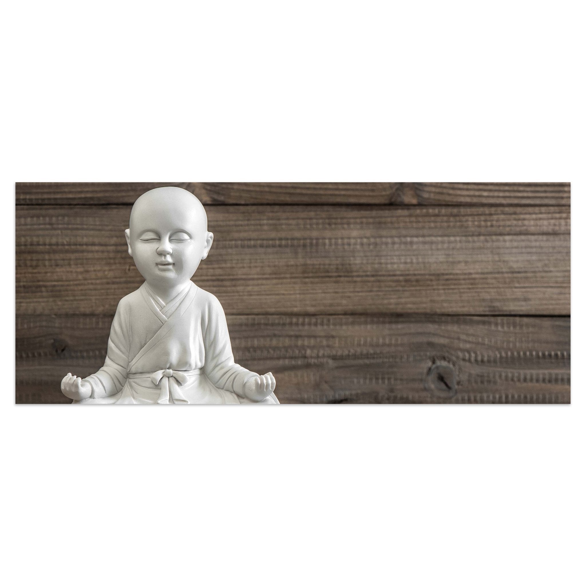 Leinwandbild Weiß sitzender Buddha M0974 kaufen - Bild 1