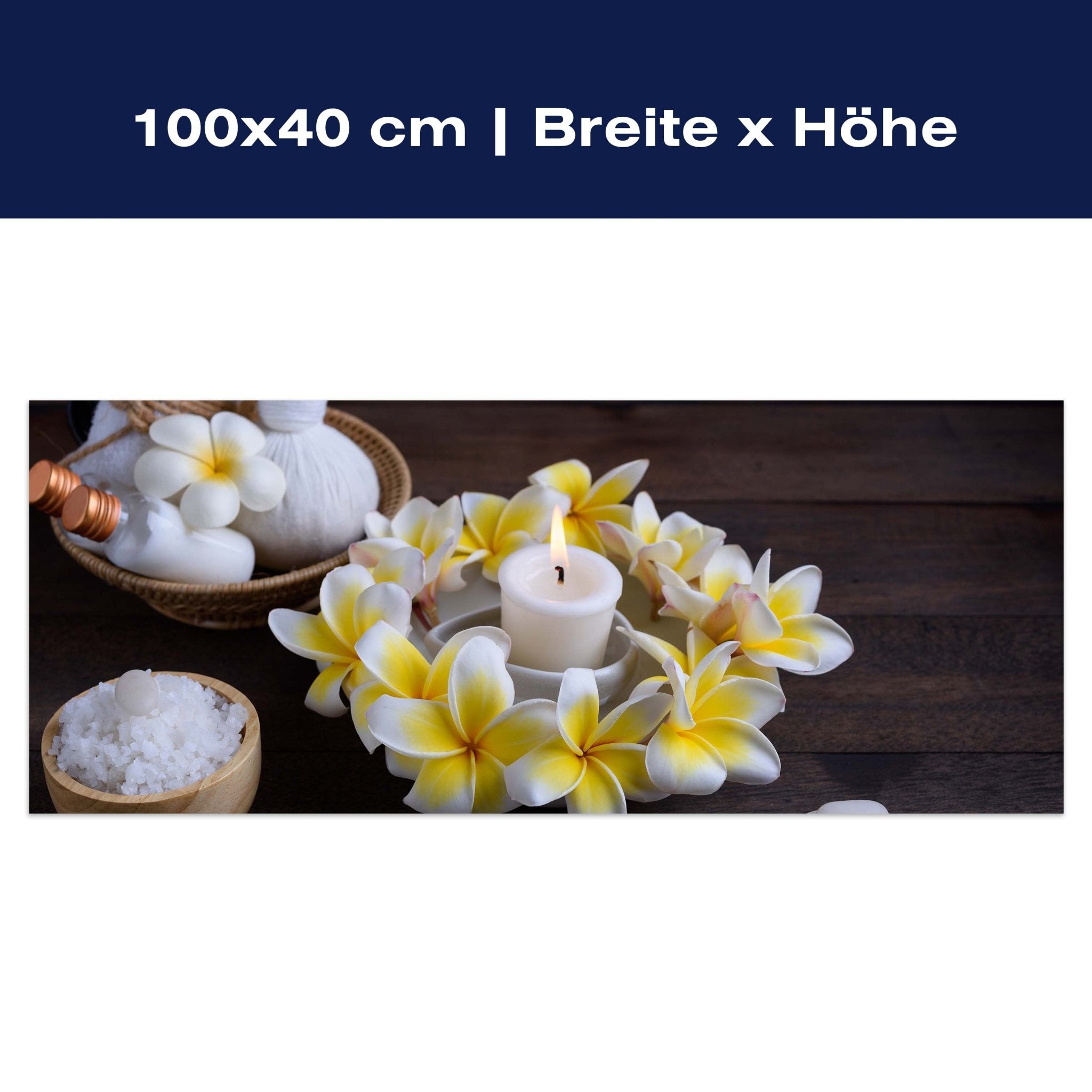 Leinwandbild Frangipani Blumen - Spa und Wellness M0977