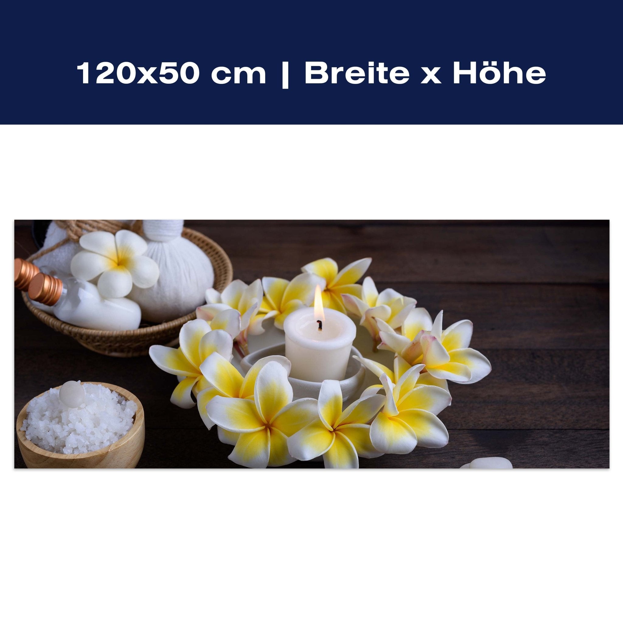 Leinwandbild Frangipani Blumen - Spa und Wellness M0977