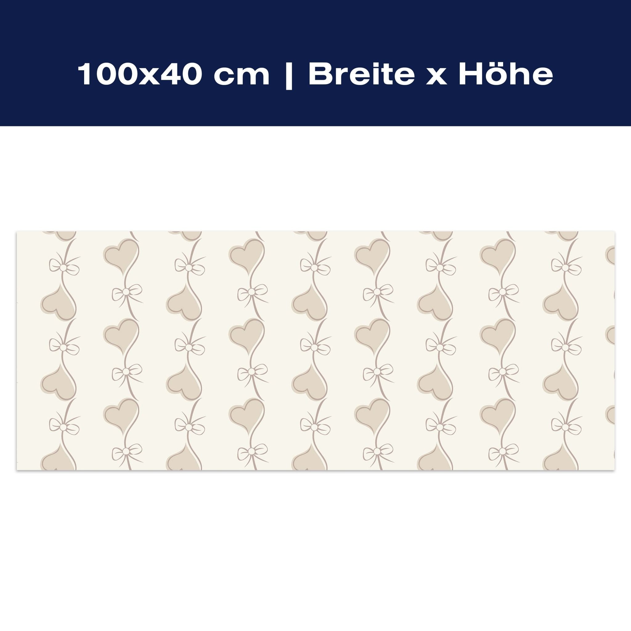 Leinwandbild Retro Herzen auf Beige Hintergrund M0993