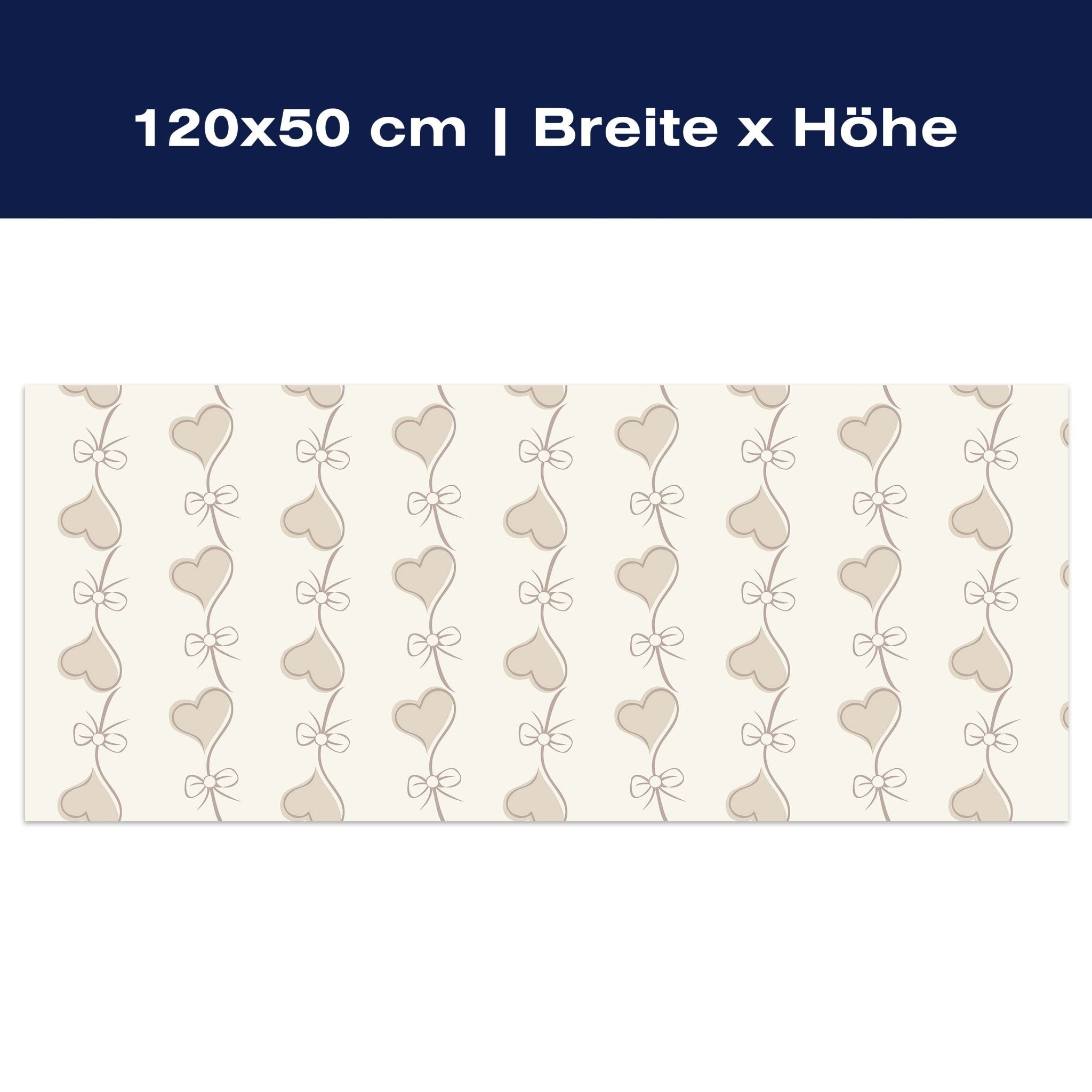 Leinwandbild Retro Herzen auf Beige Hintergrund M0993