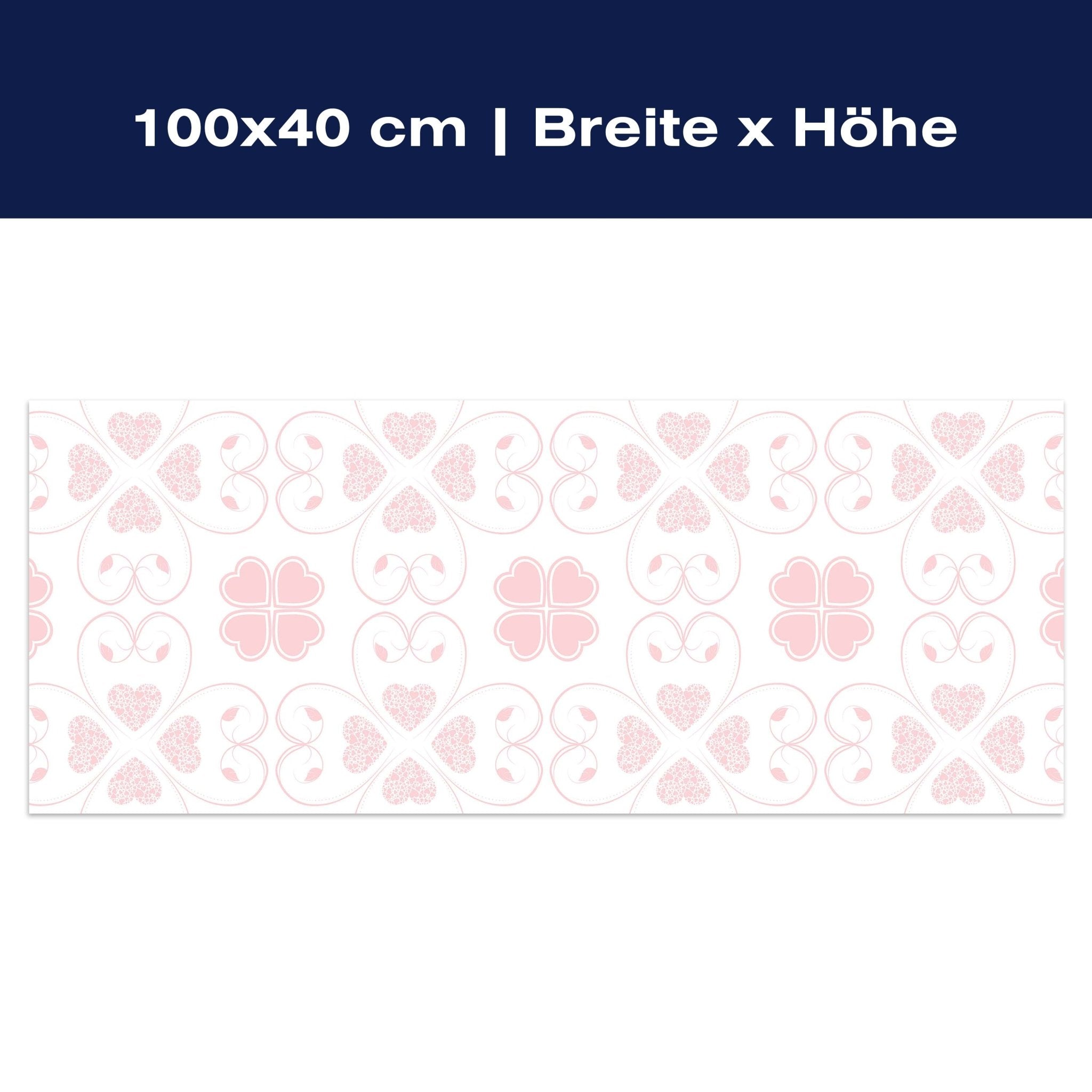 Leinwandbild Rosa Herzmuster M0995