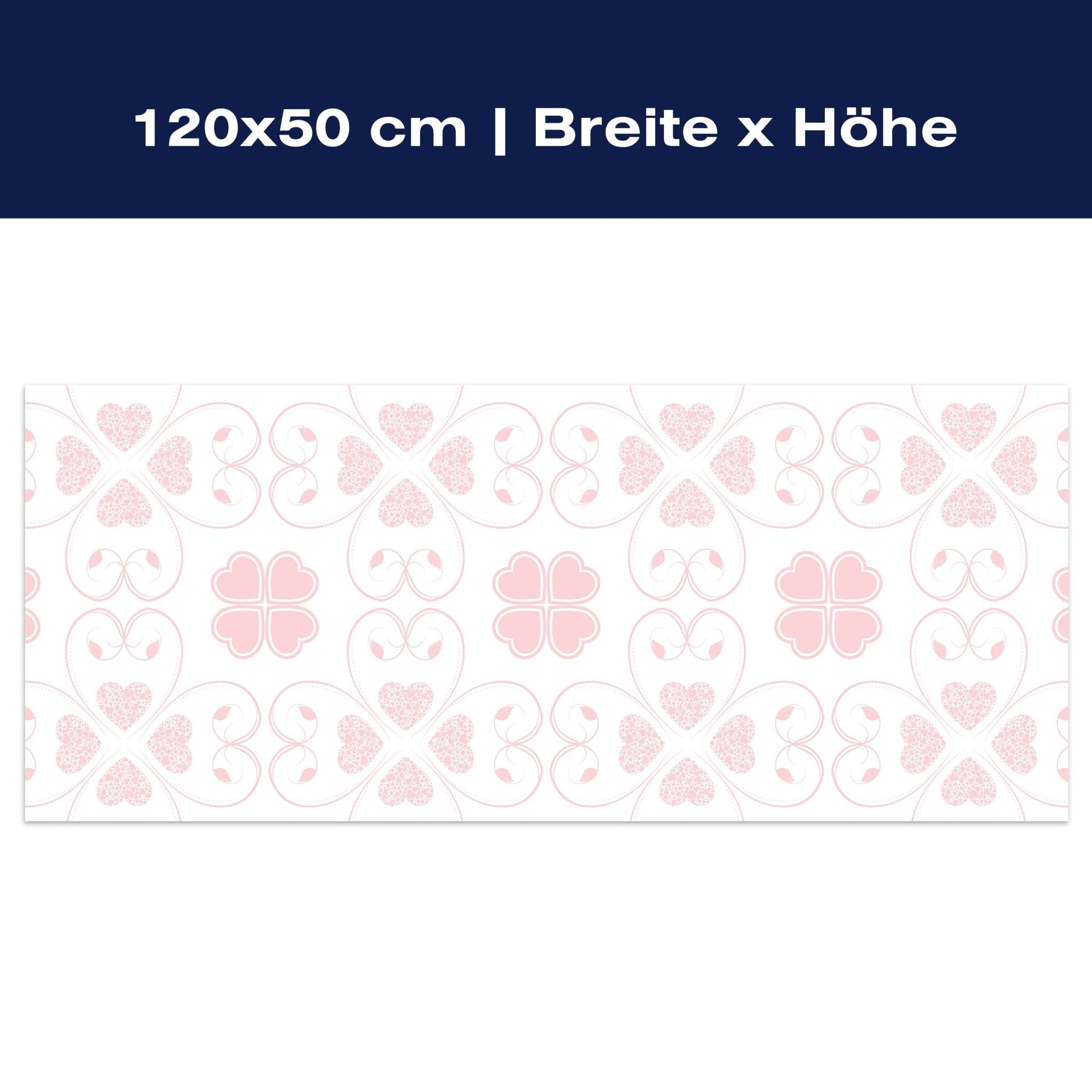 Leinwandbild Rosa Herzmuster M0995