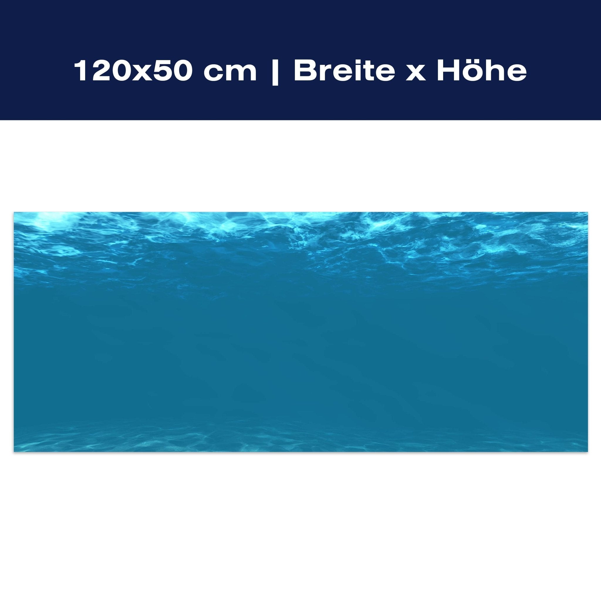 Leinwandbild Hellblau unter Wasser M1053