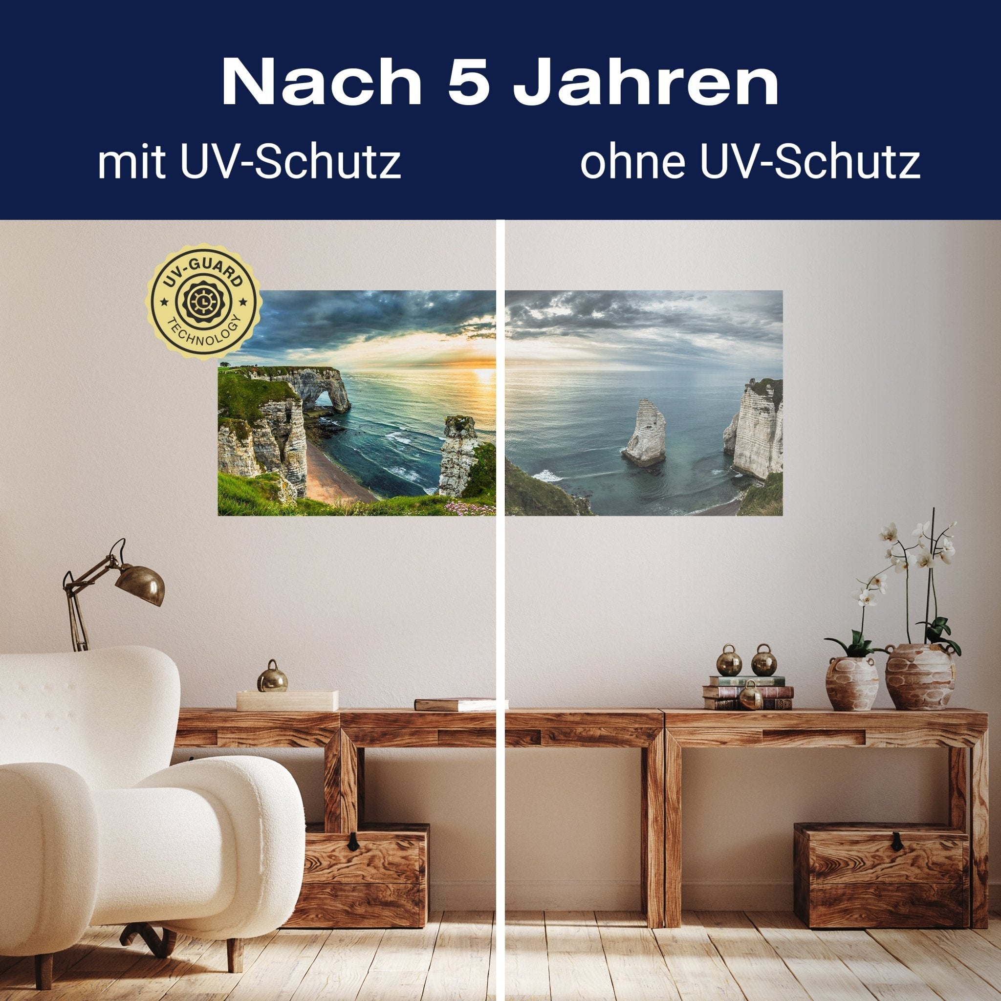 Leinwandbild Sonnenuntergang, Steilküste, Meer, Sonne M1067 kaufen - Bild 9