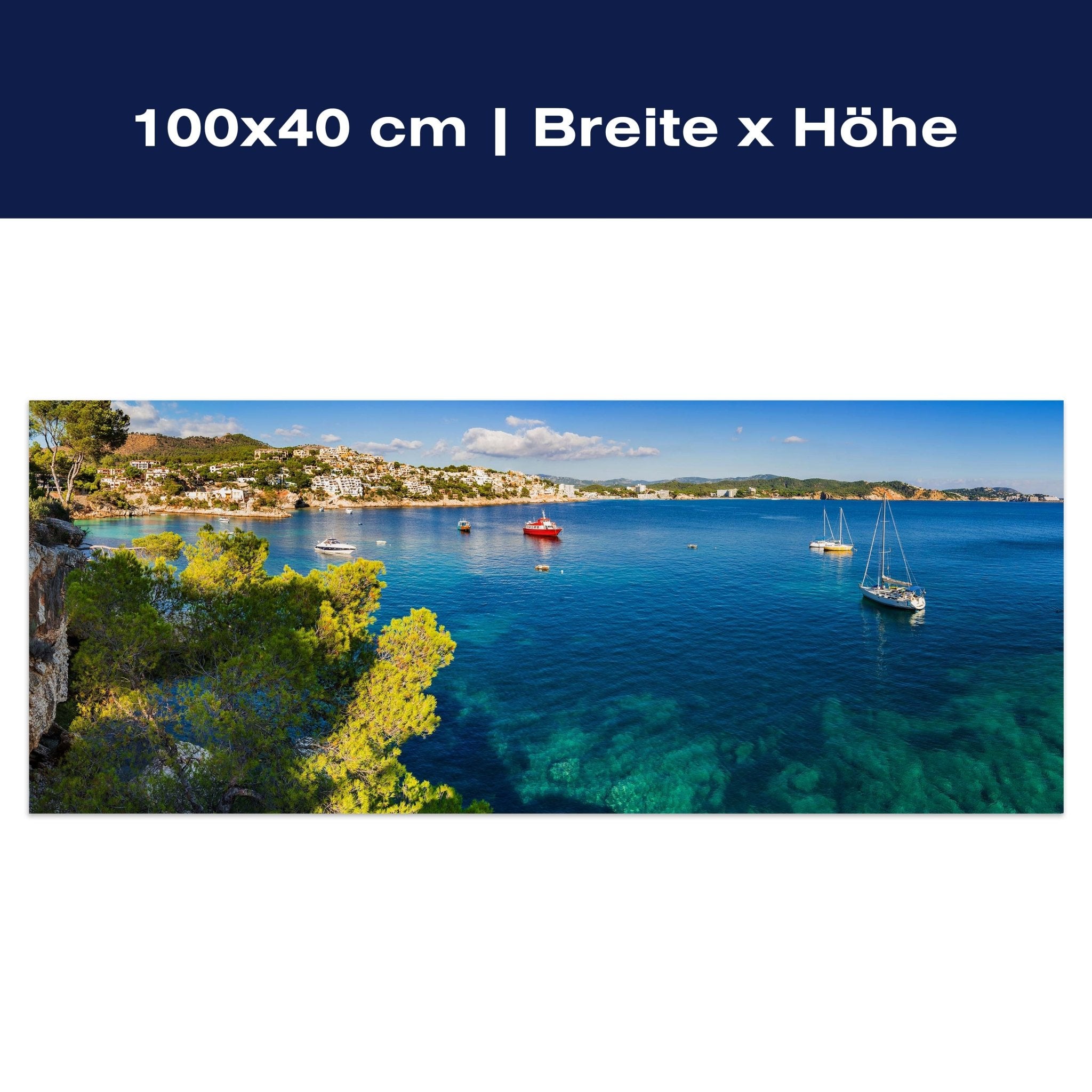 Leinwandbild Mittelmeer Küste, Mediterran, Boot, Meer M1072