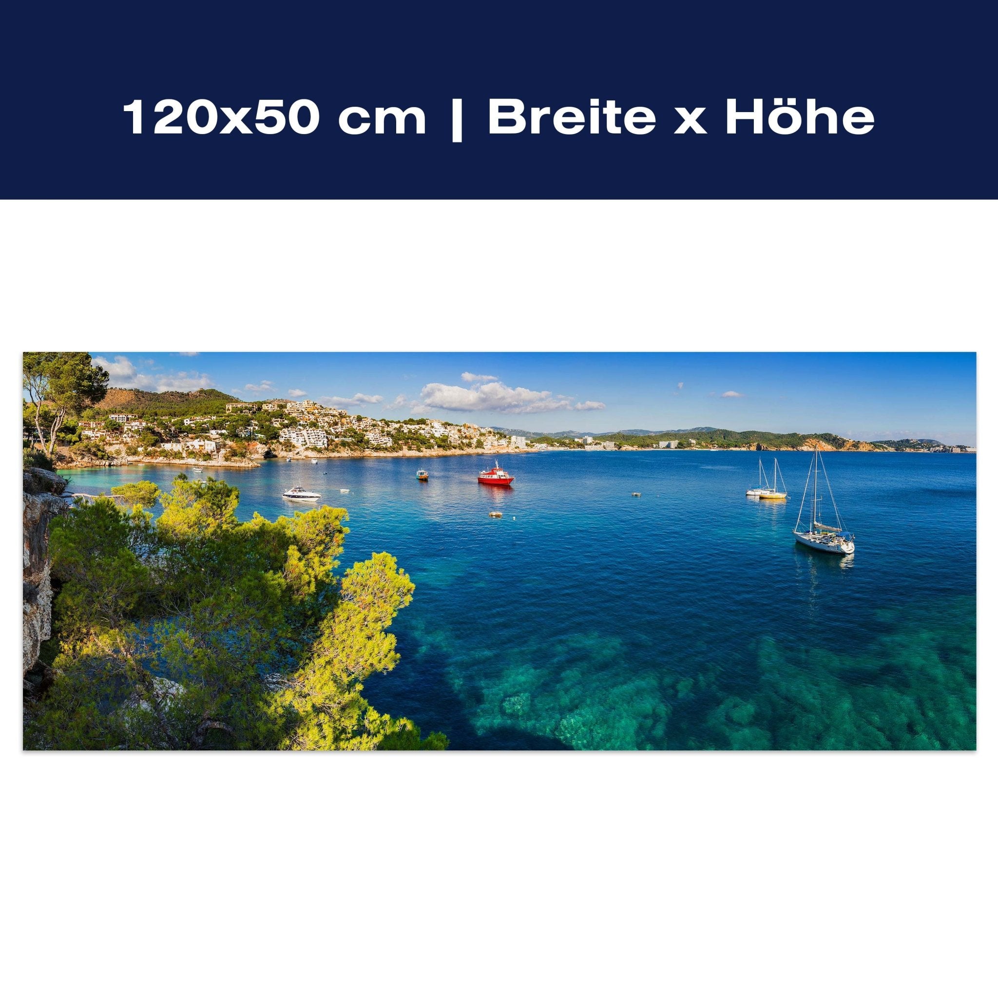 Leinwandbild Mittelmeer Küste, Mediterran, Boot, Meer M1072