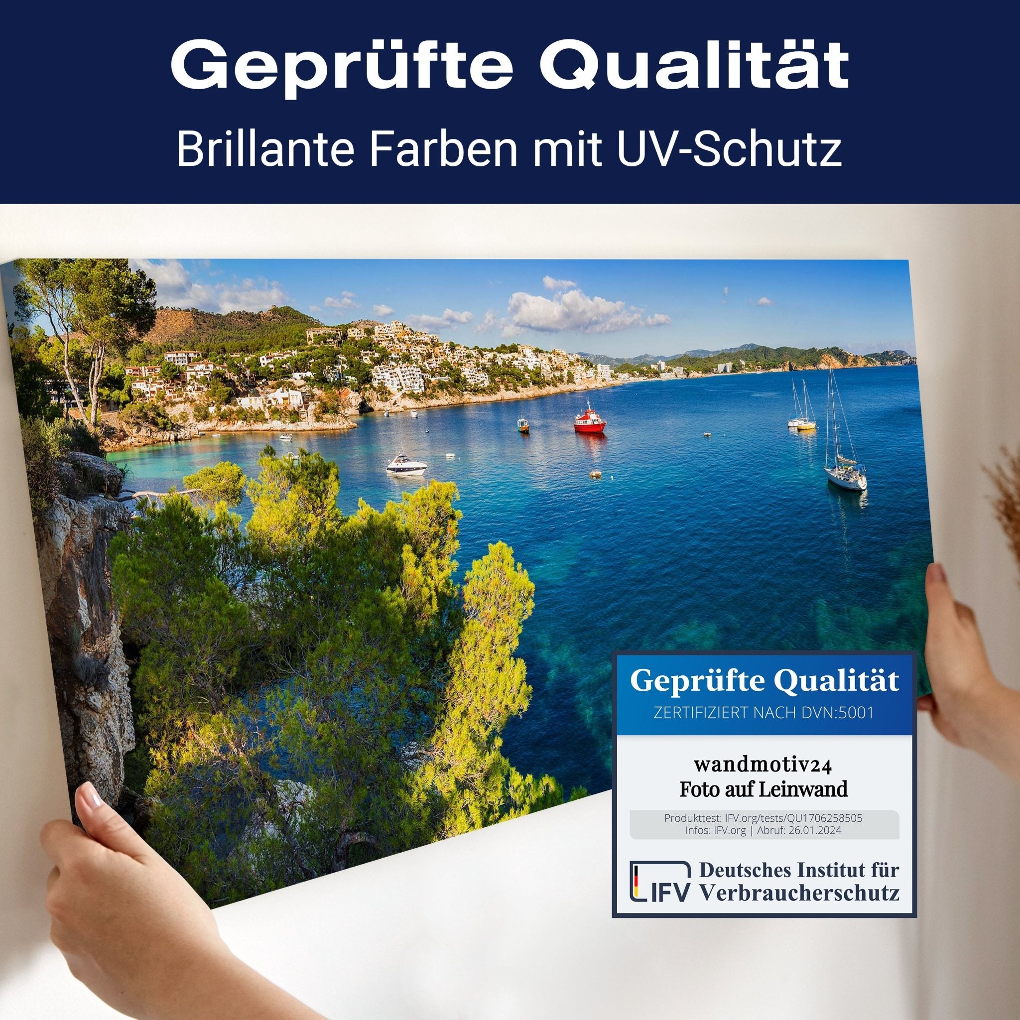 Leinwandbild Mittelmeer Küste, Mediterran, Boot, Meer M1072 kaufen - Bild 4