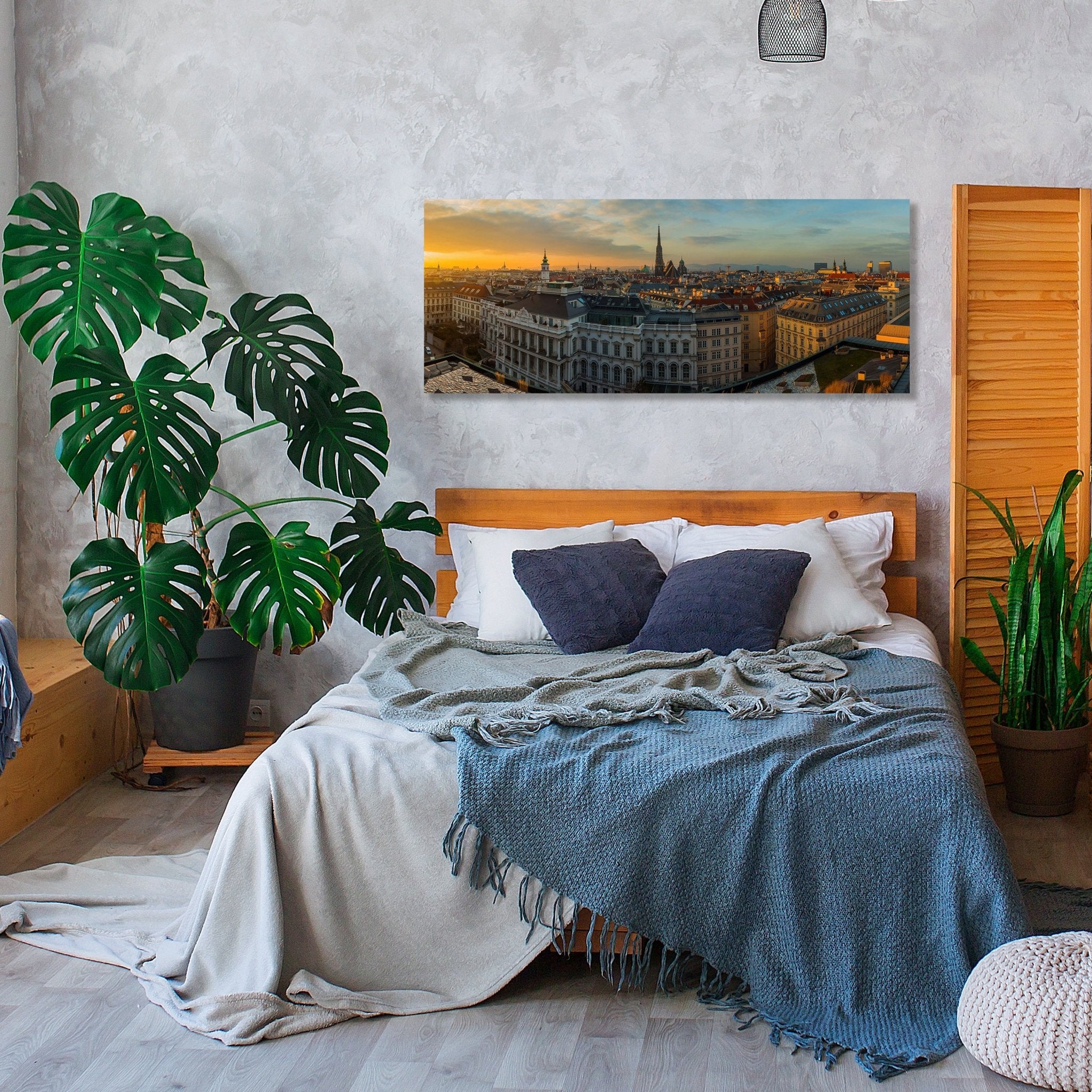 Leinwandbild Wien Panorama, Österreich, Abend, Sonne M1074 kaufen - Bild 2