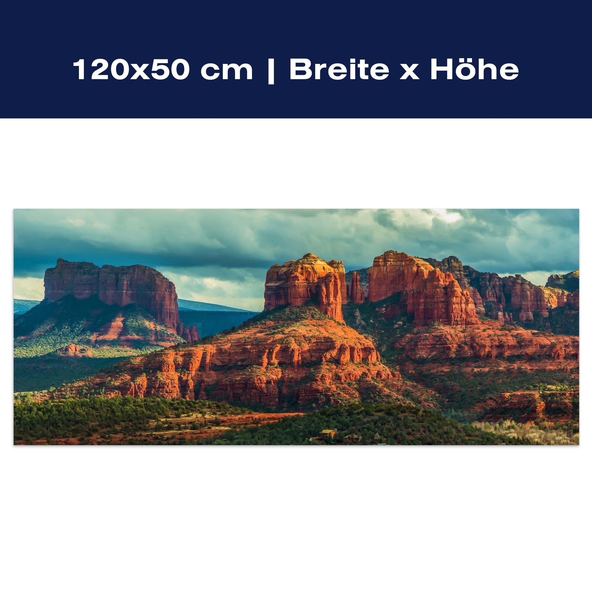 Leinwandbild Bergpanorama, Canyon, Felsen, Steppe M1077