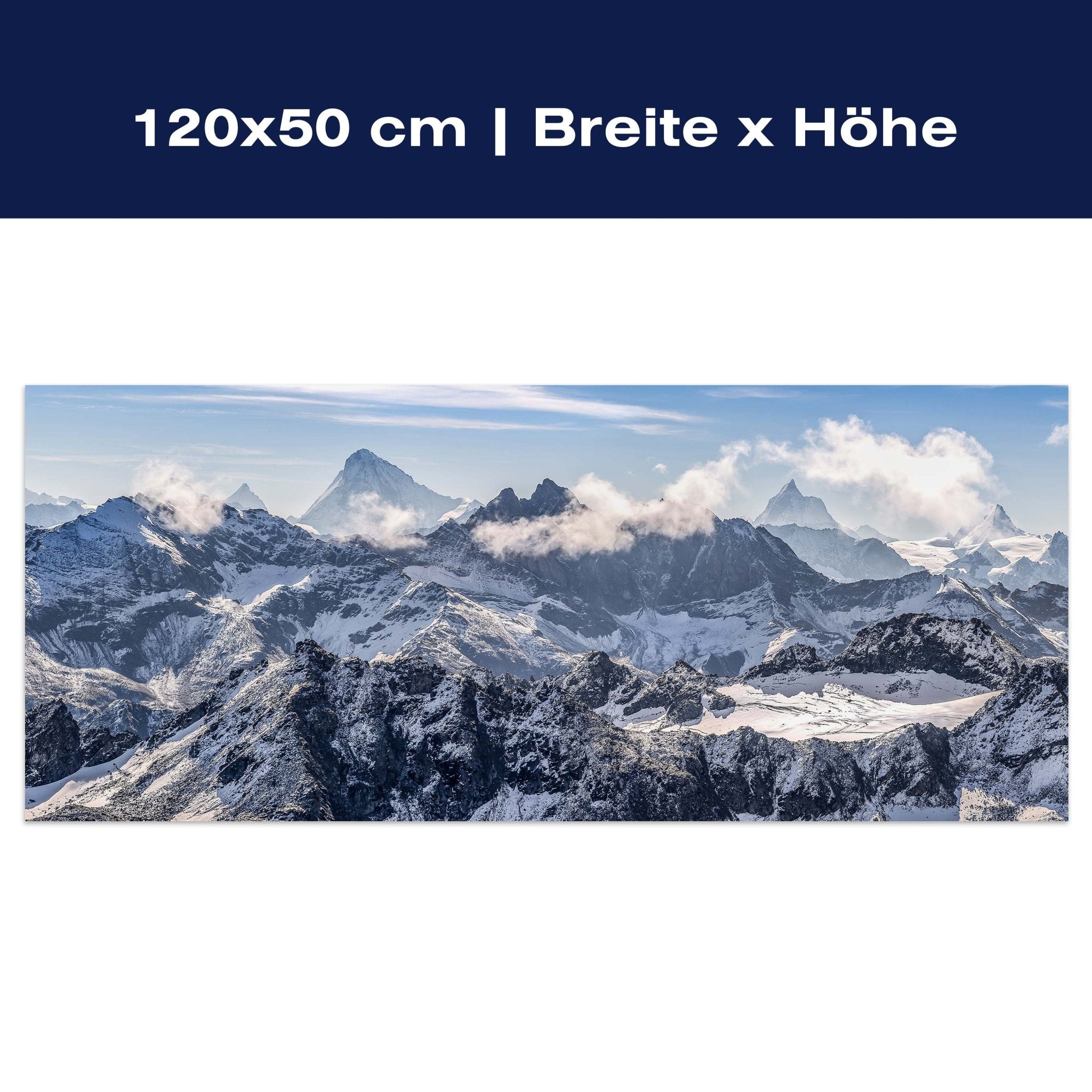 Leinwandbild Bergpanorama, Schnee, Alpen, Gebirge M1078