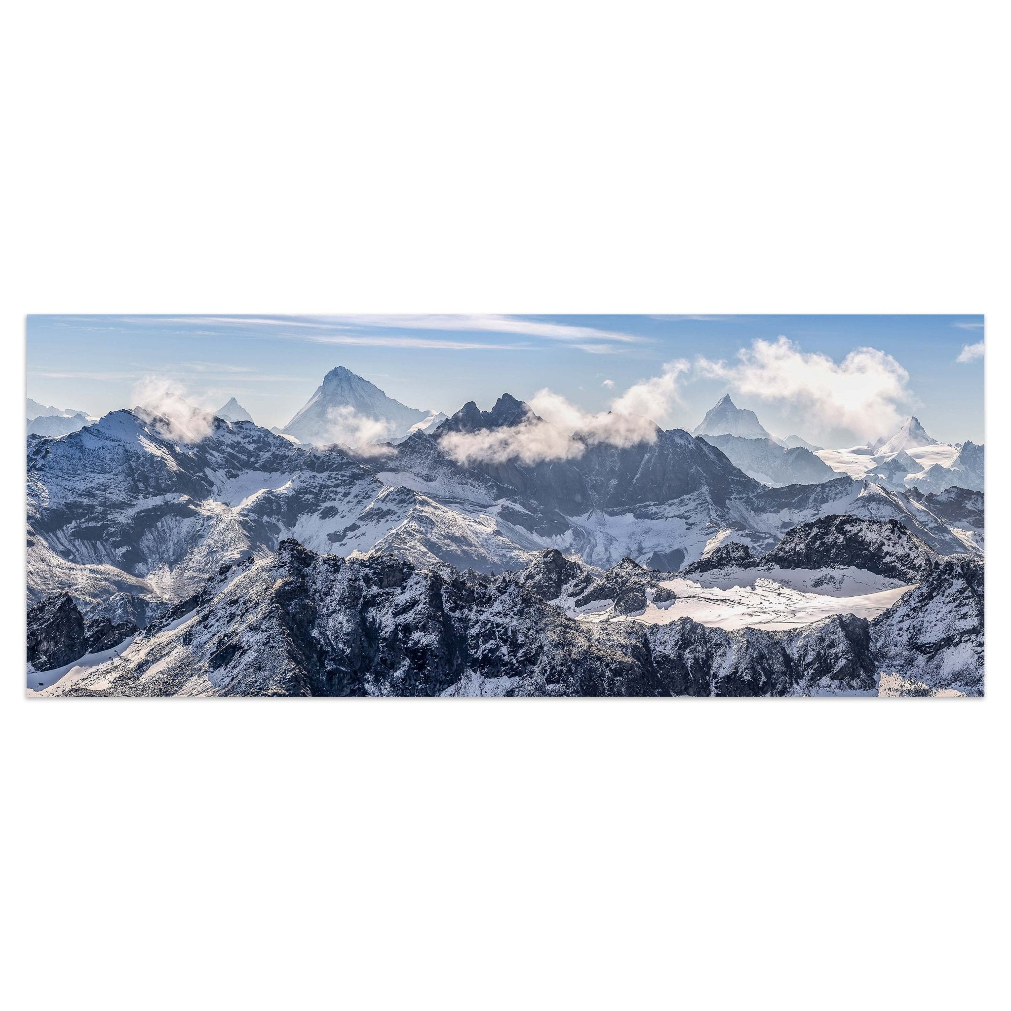 Leinwandbild Bergpanorama, Schnee, Alpen, Gebirge M1078 kaufen - Bild 1