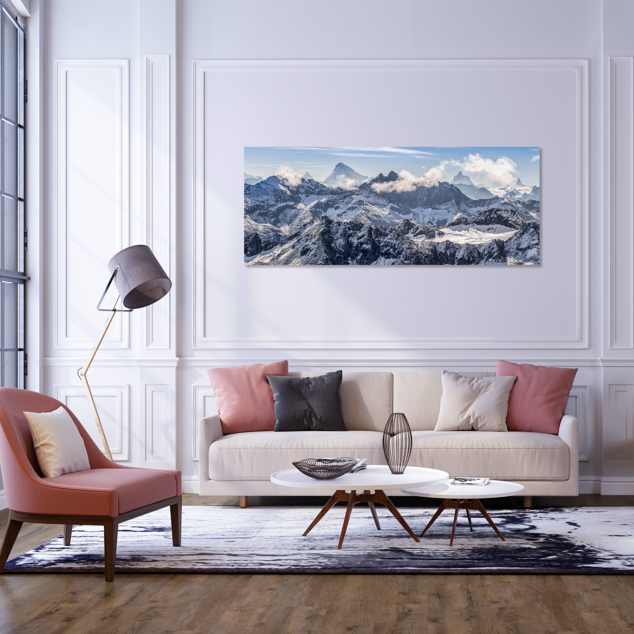 Leinwandbild Bergpanorama, Schnee, Alpen, Gebirge M1078 kaufen - Bild 2