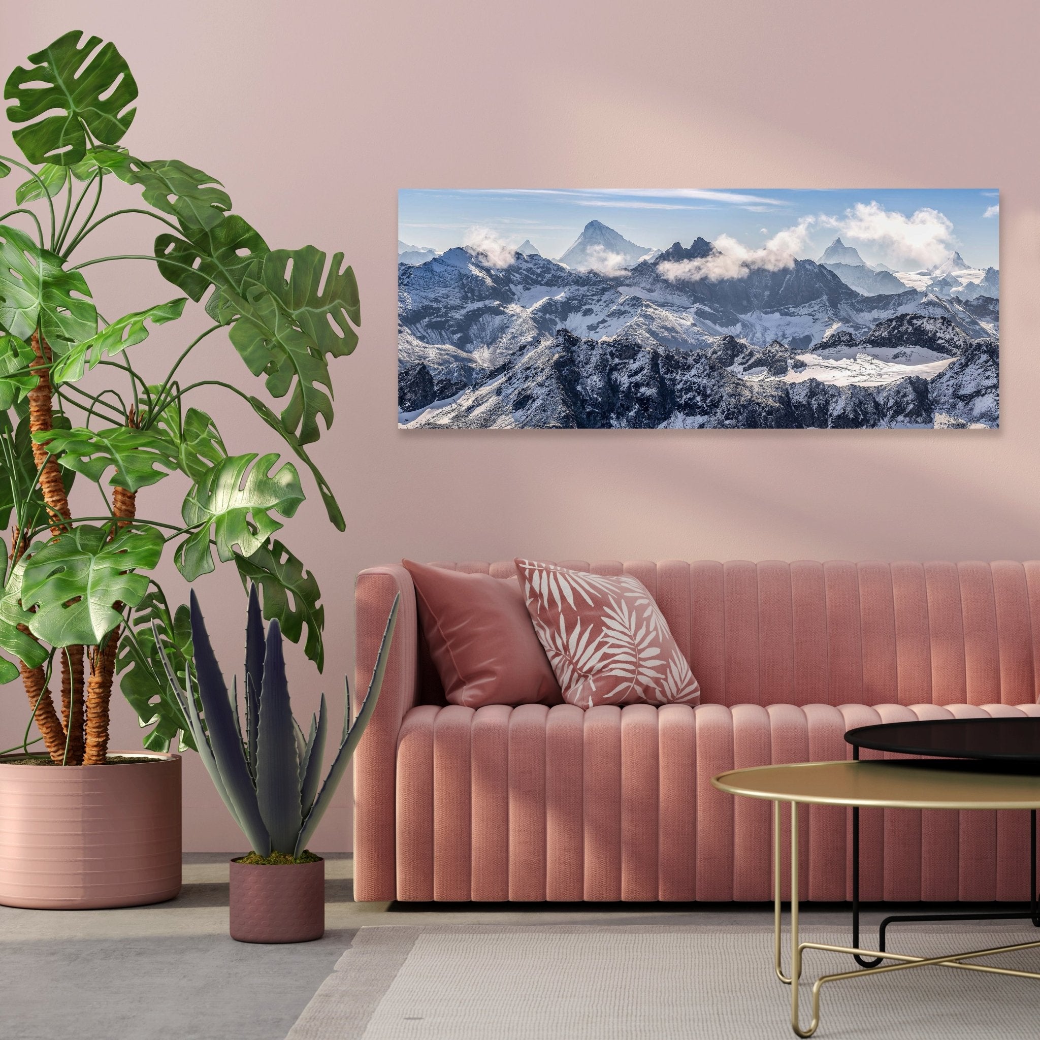 Leinwandbild Bergpanorama, Schnee, Alpen, Gebirge M1078 kaufen - Bild 3