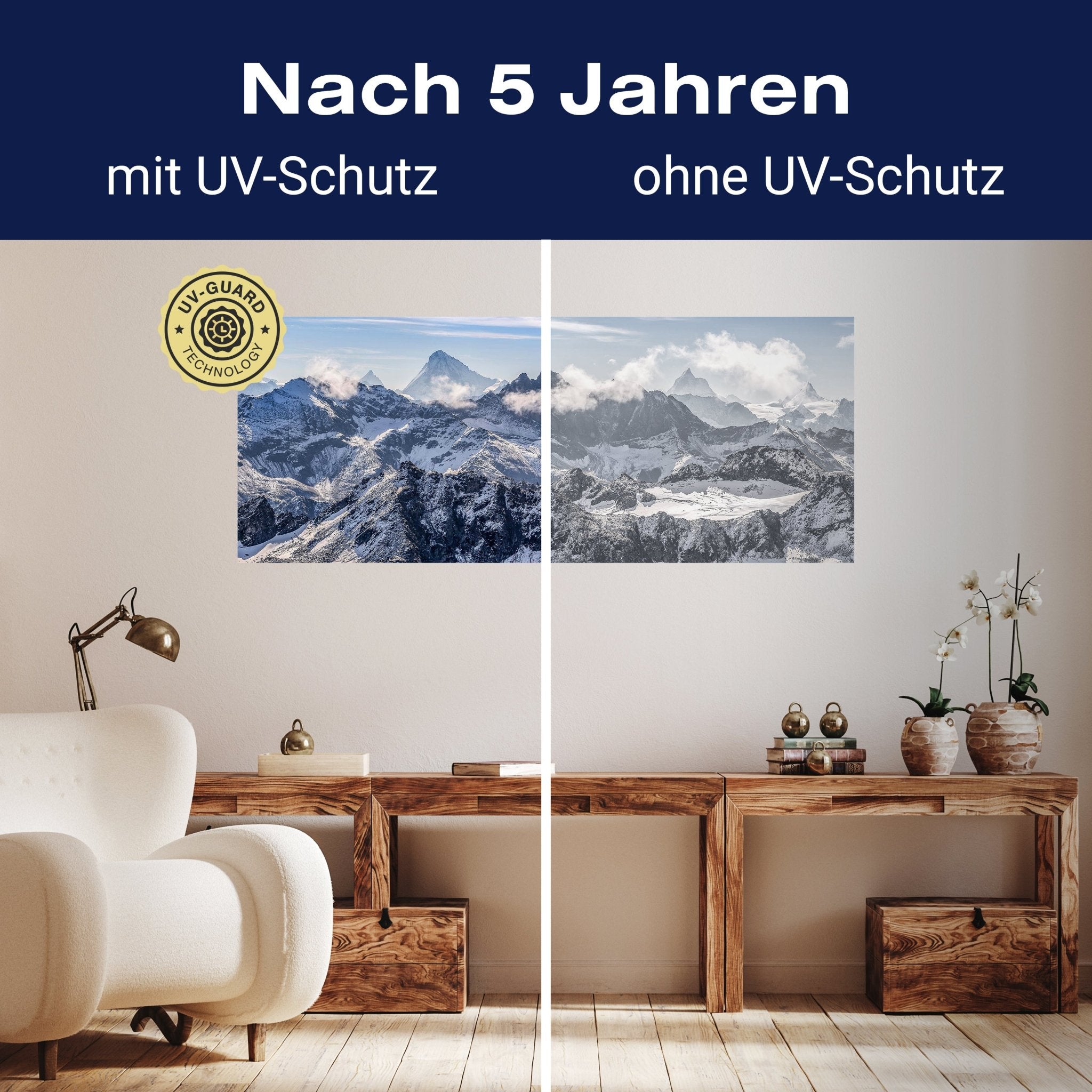 Leinwandbild Bergpanorama, Schnee, Alpen, Gebirge M1078 kaufen - Bild 9