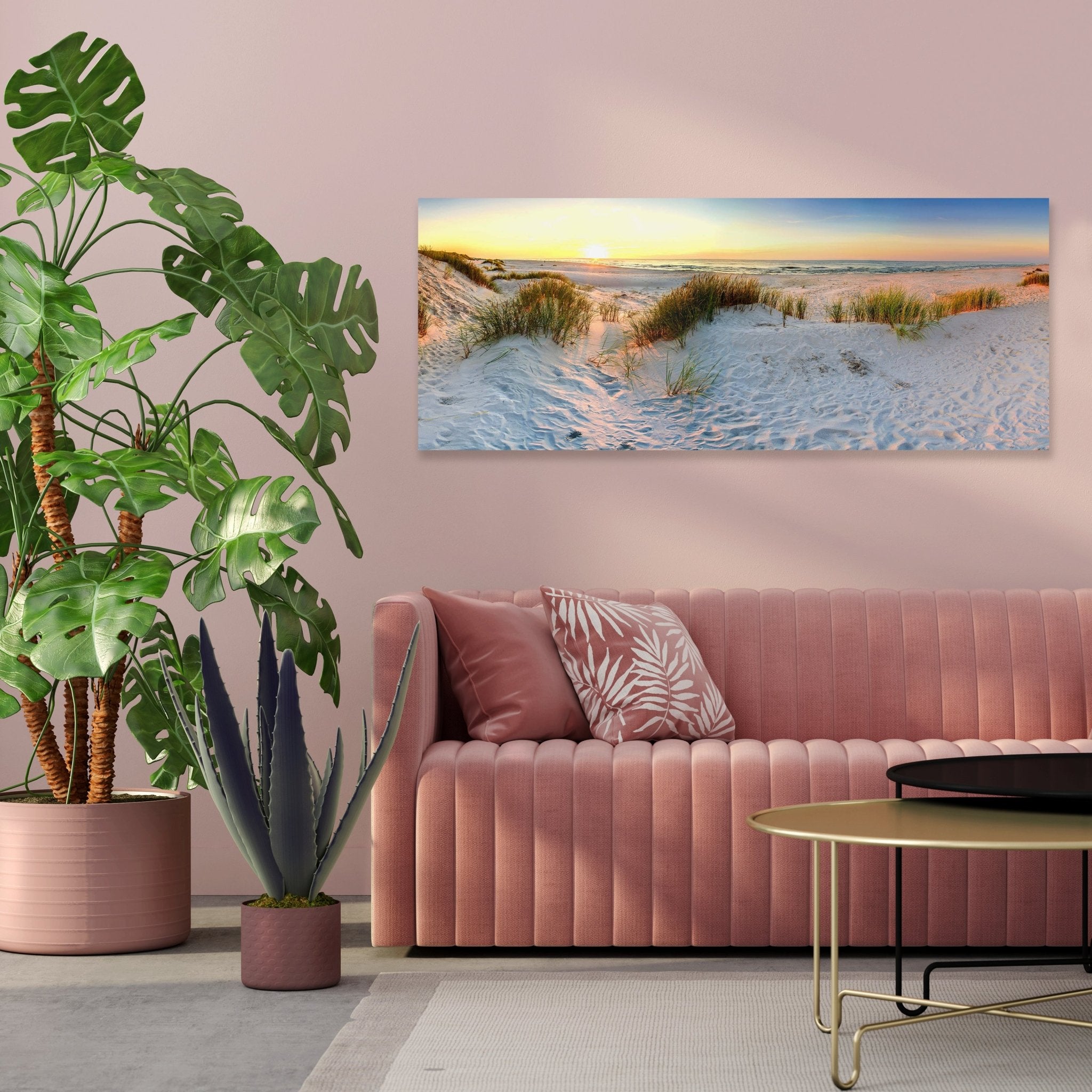 Leinwandbild Strand am Abend, Sonne, Meer, Sand M1079 kaufen - Bild 3