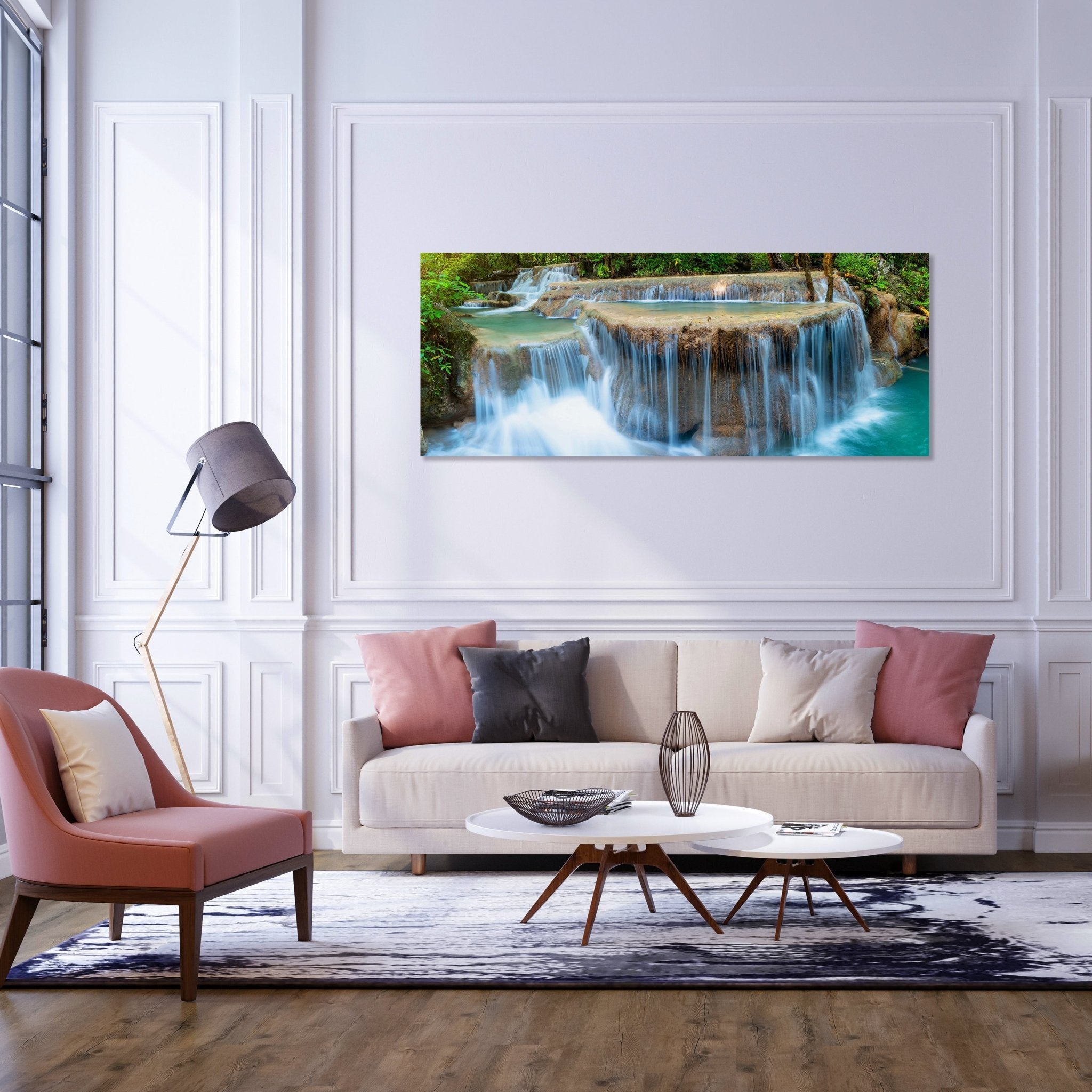 Leinwandbild Wasserfall im Dschungel, Urwald, Wasser M1080 kaufen - Bild 2