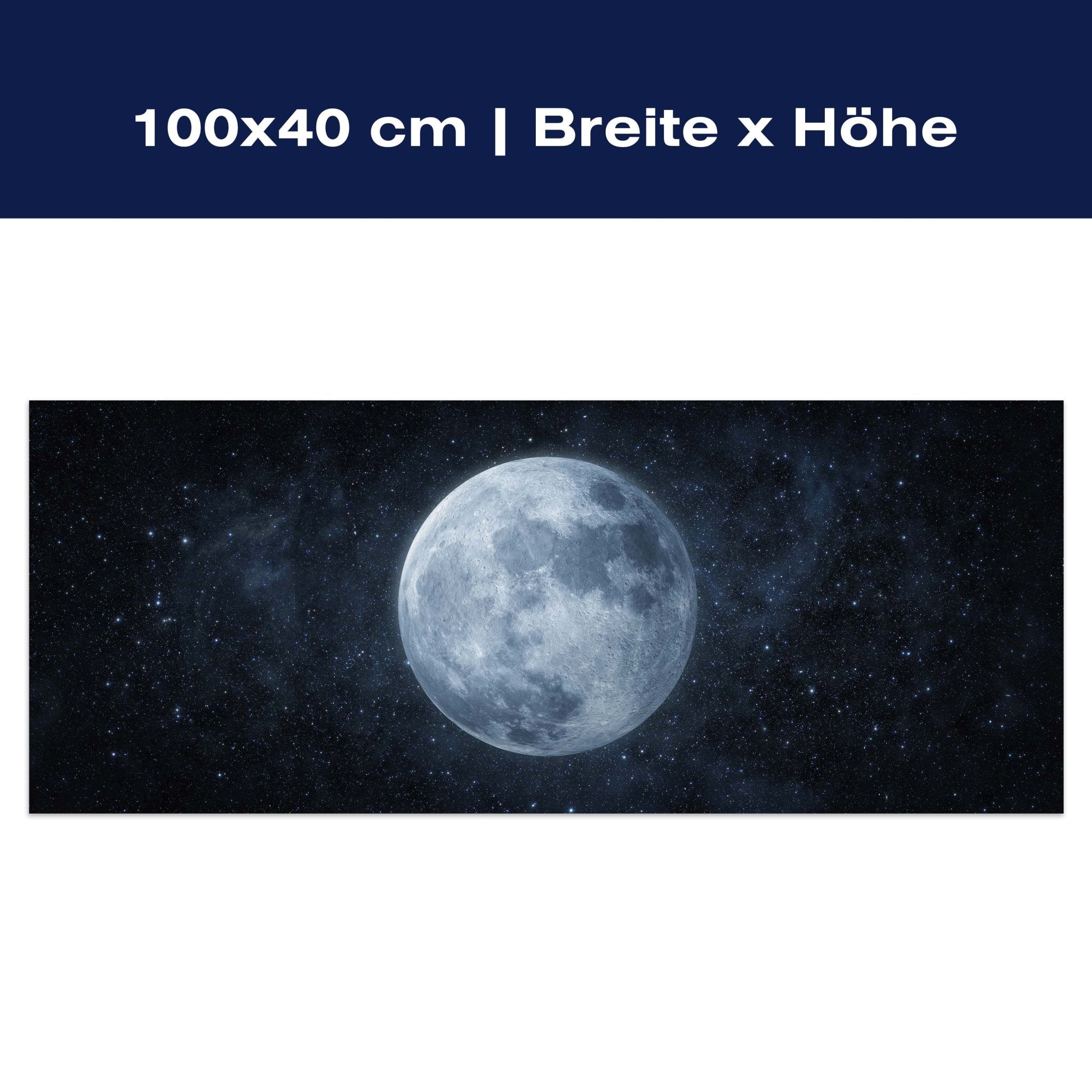 Leinwandbild Mond, Weltall, Sterne, Nacht, Galaxie M1092