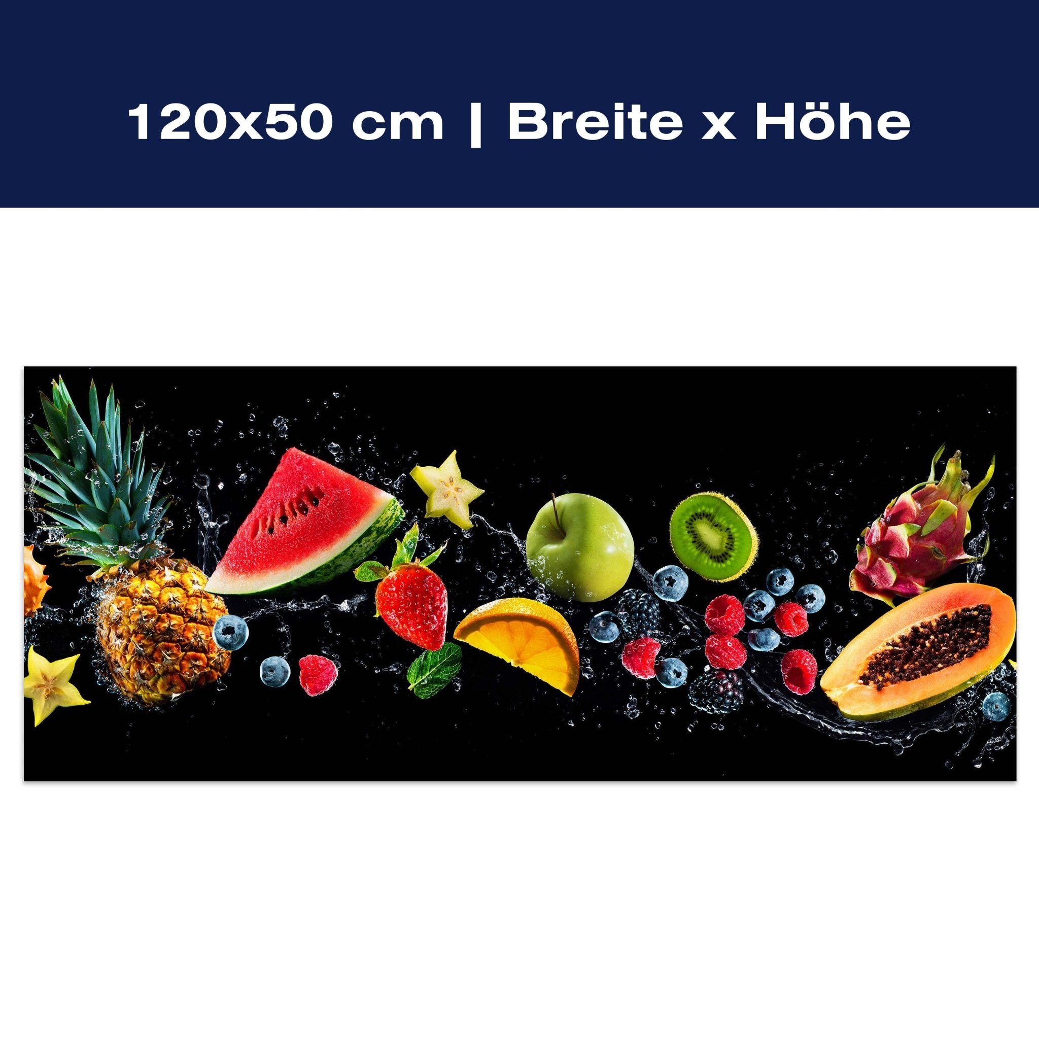 Leinwandbild Früchte & Wasser, Melone, Erdbeere, Obst M1096