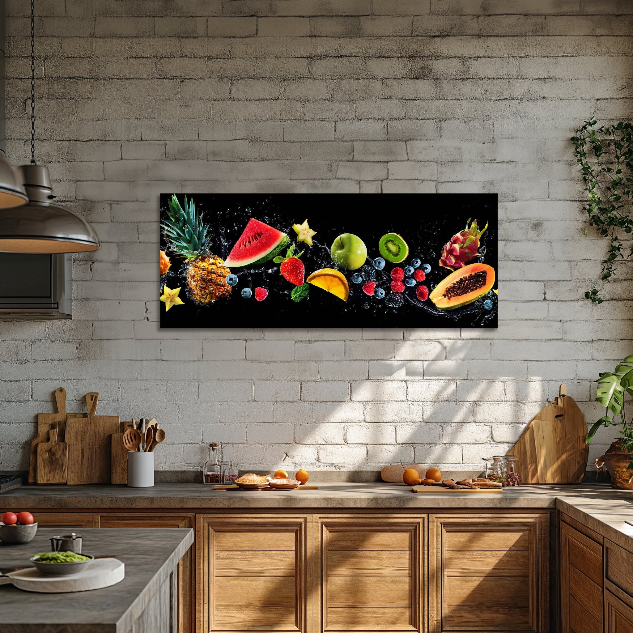 Leinwandbild Früchte & Wasser, Melone, Erdbeere, Obst M1096 kaufen - Bild 2