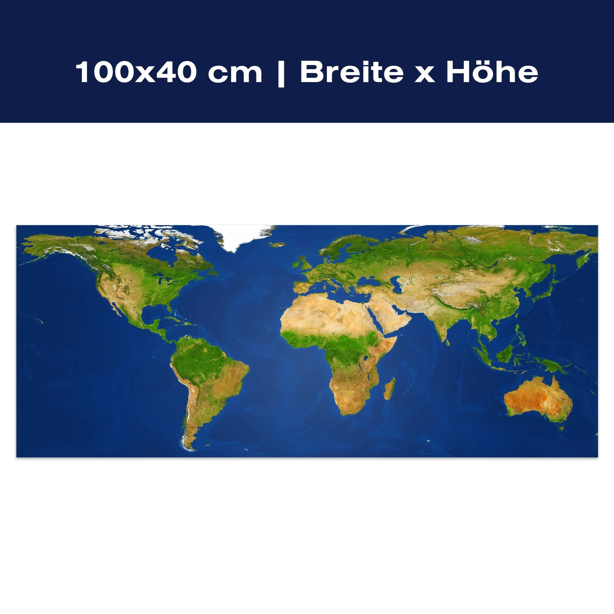 Leinwandbild Weltkarte, Erde, Kontinente, Meere M1103