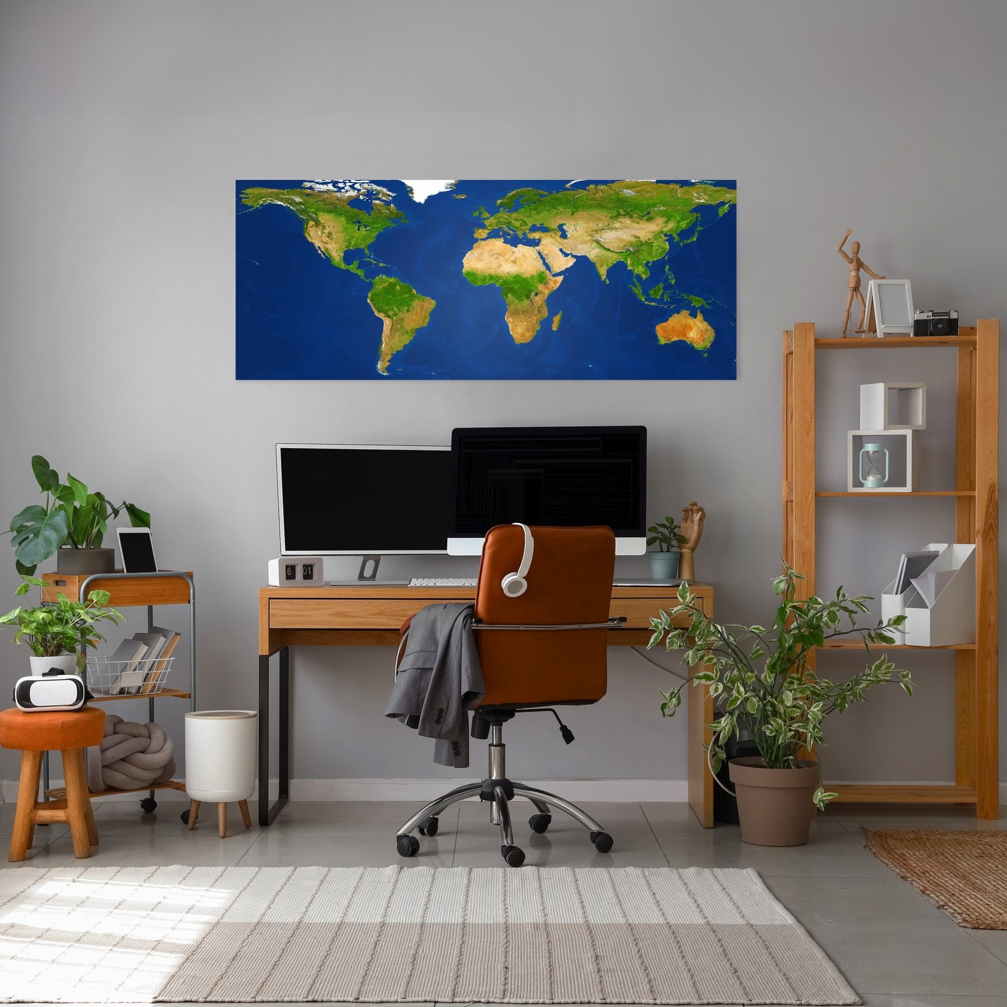 Leinwandbild Weltkarte, Erde, Kontinente, Meere M1103 kaufen - Bild 3