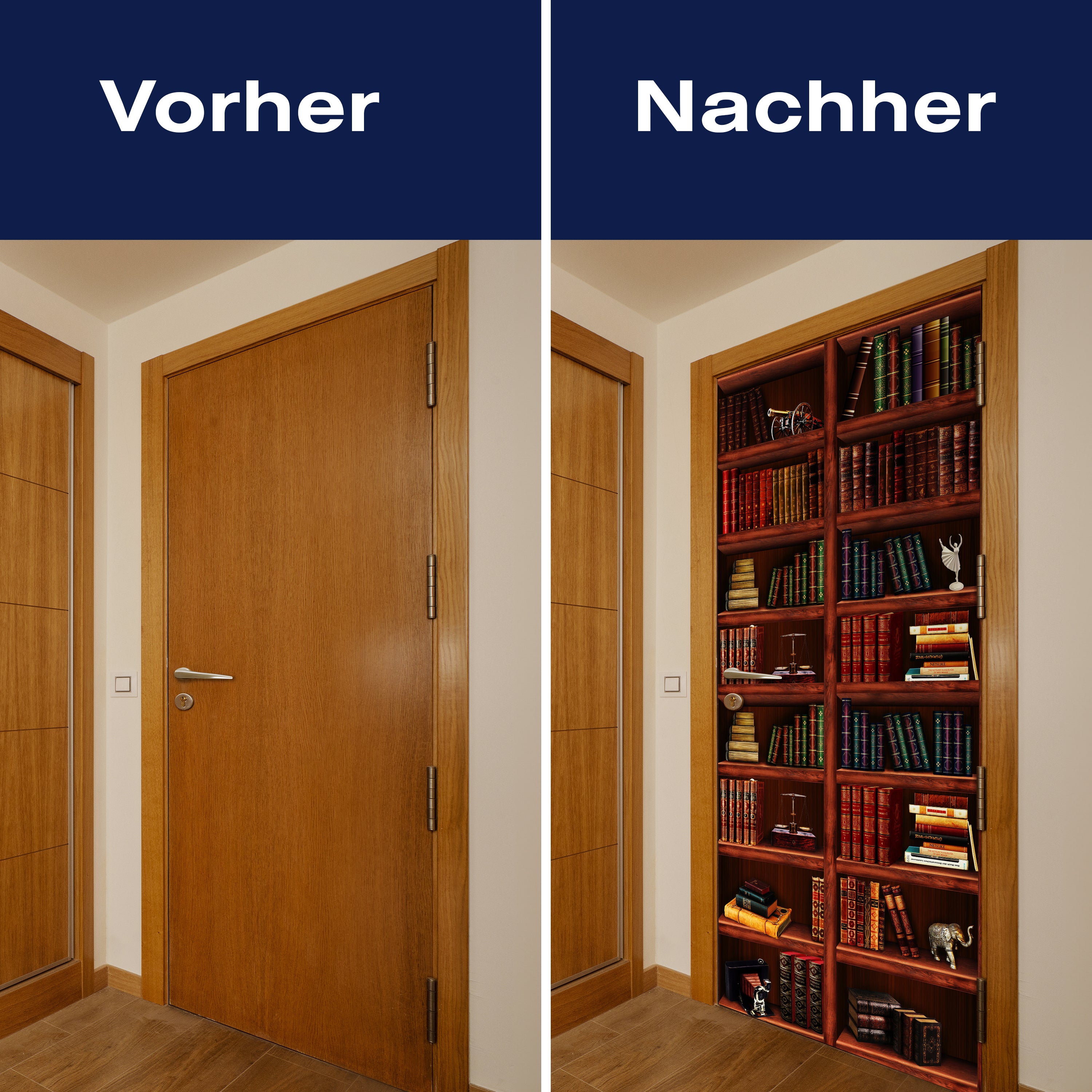 Türtapete Bücher-regal, Schrank, Buch, Figur M1108 - Bild 10