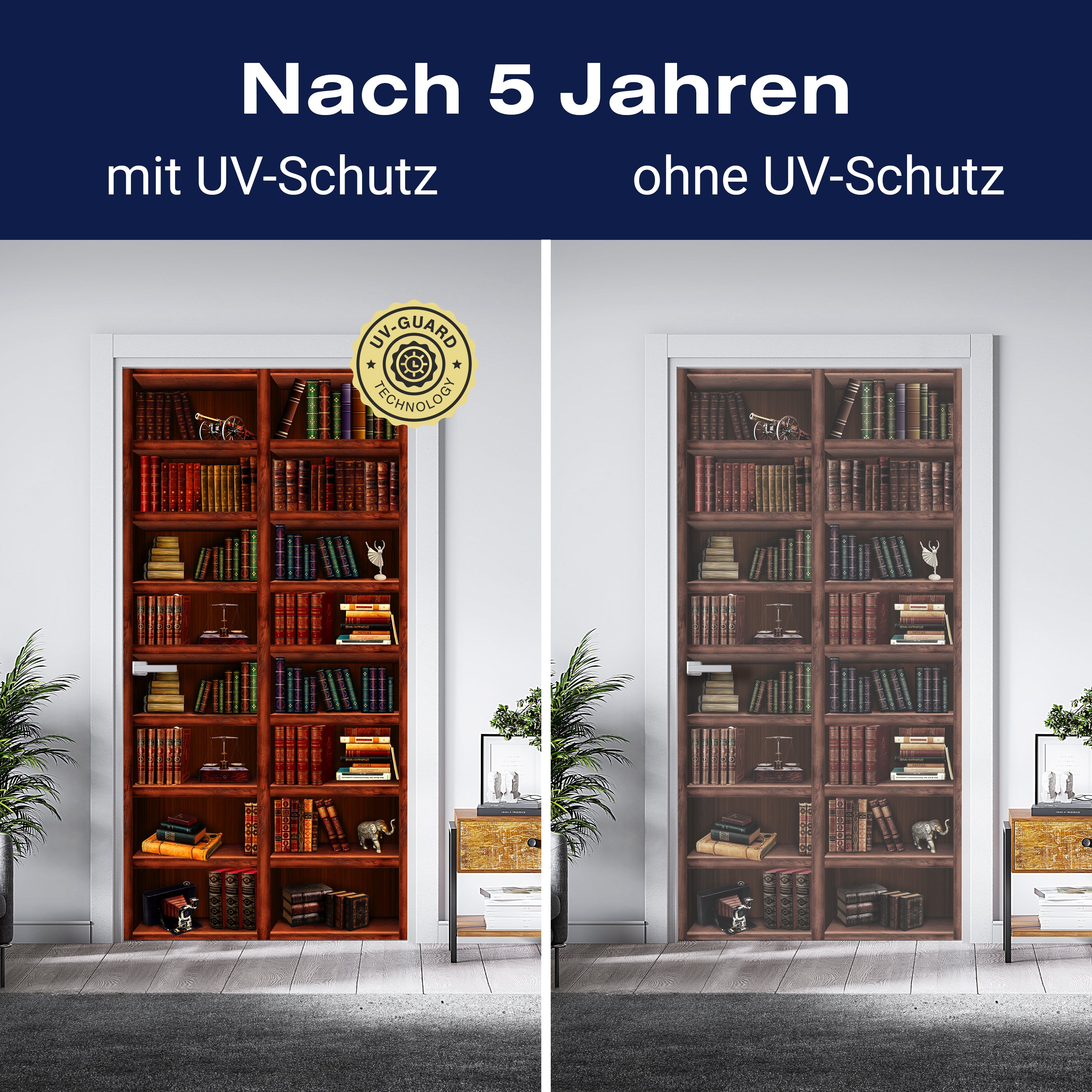 Türtapete Bücher-regal, Schrank, Buch, Figur M1108 - Bild 4