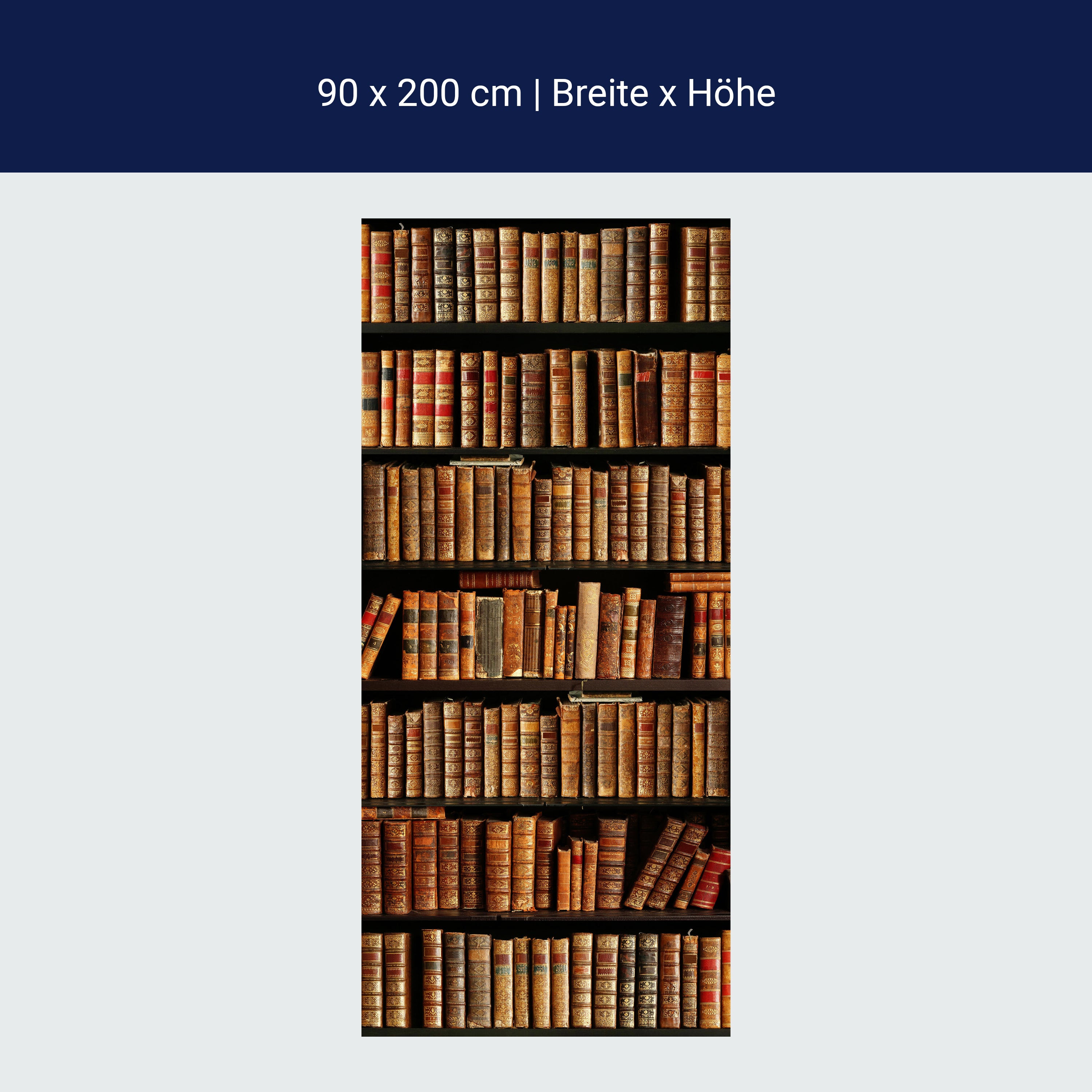 Türtapete altes Bücher-regal, Schrank, Buch, Roman M1117