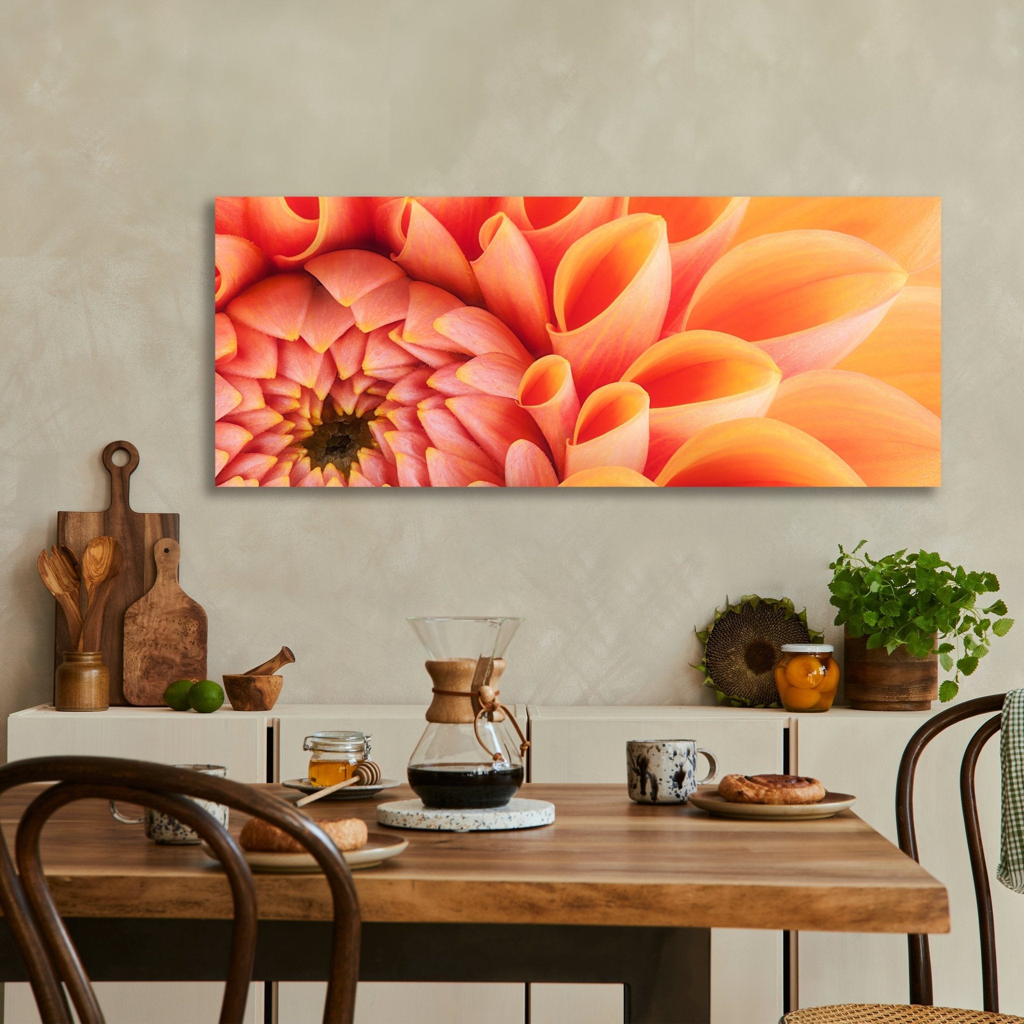 Leinwandbild Blume Blüte orange Chrysantheme M1124 kaufen - Bild 3