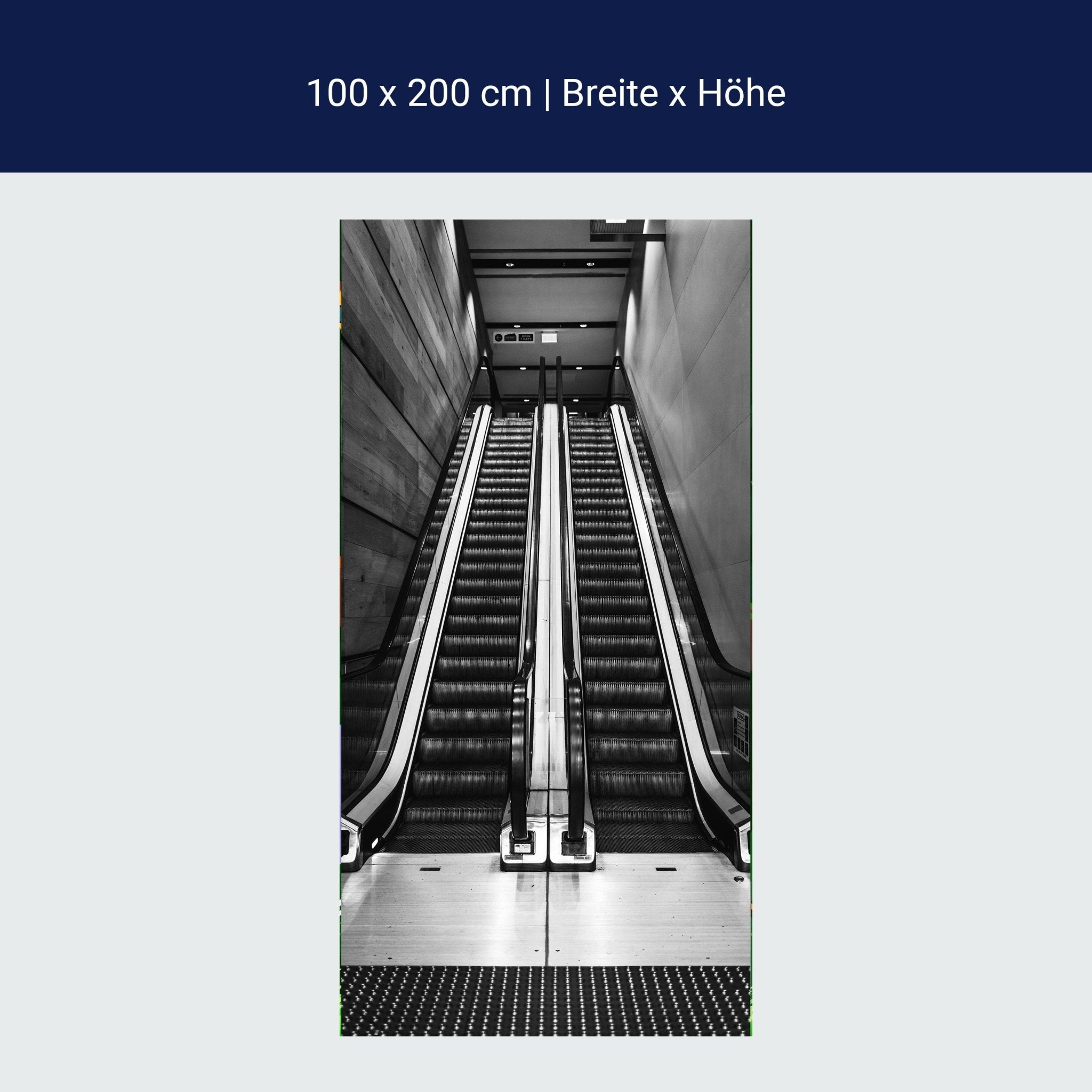 Türtapete 2 Roll-treppen nebeneinander, Treppe M1133