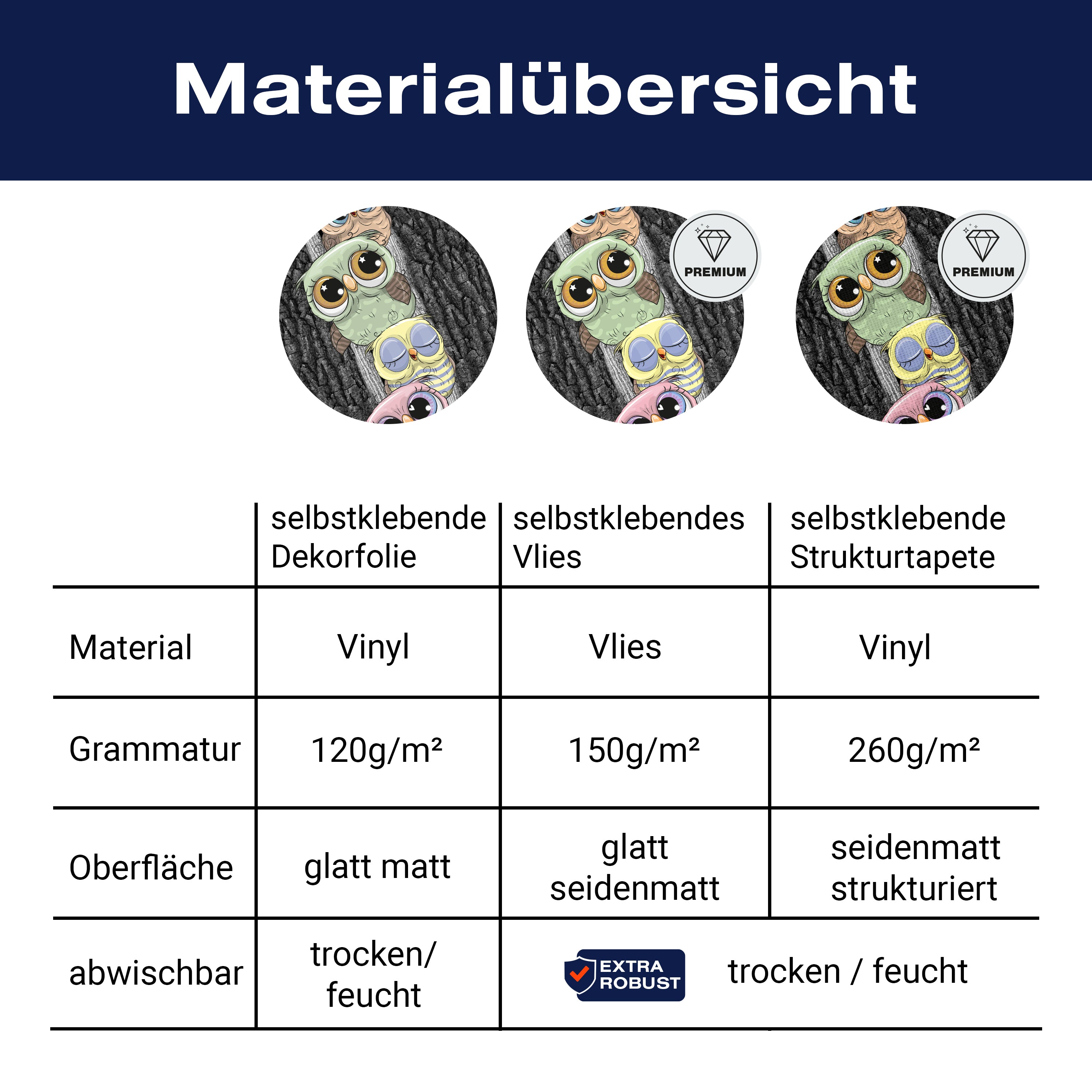 Türtapete Comic Eulen im Baum-stamm, Natur, Vögel M1150 - Bild 9