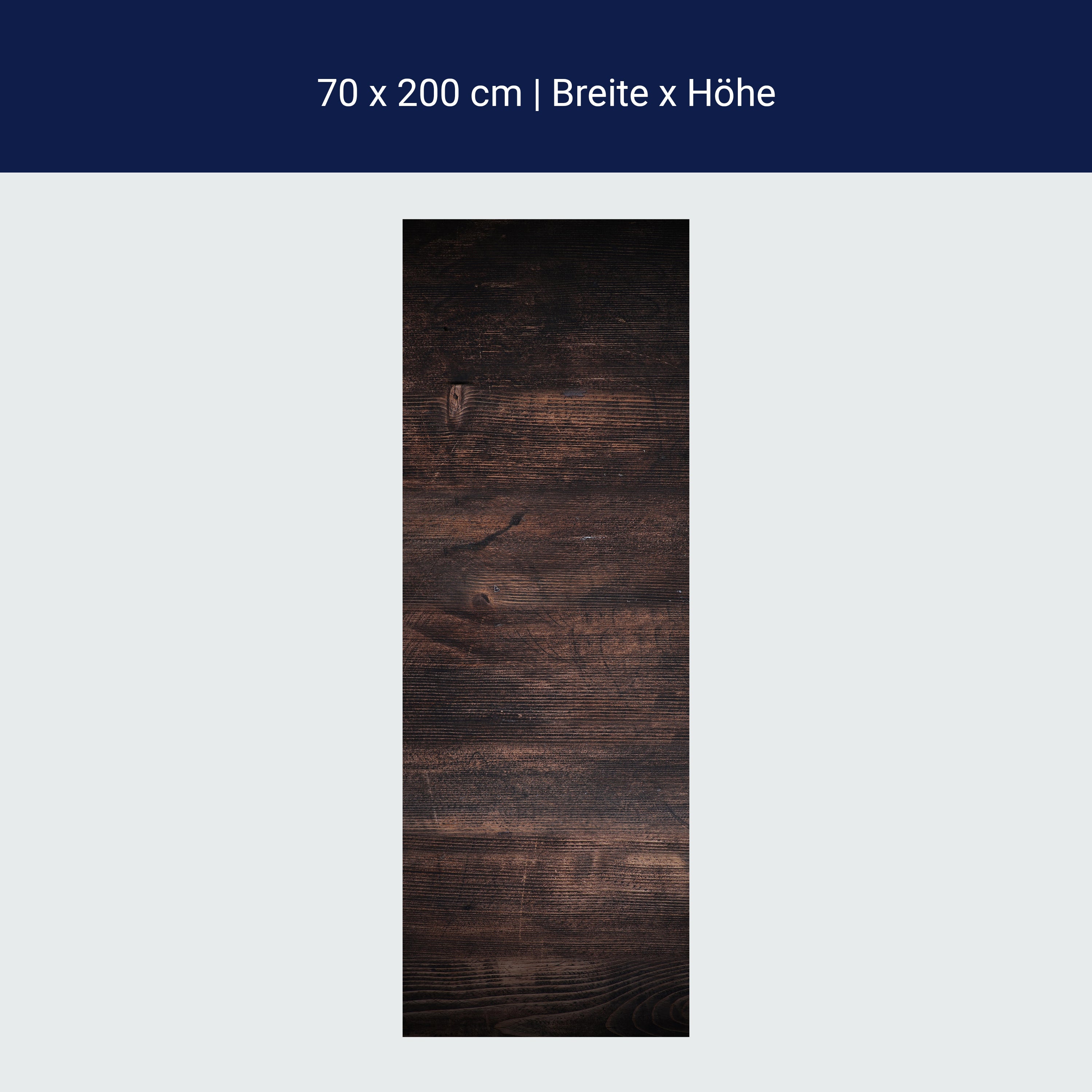 Türtapete rustikale Holzwand, dunkles Holz, Braun M1165