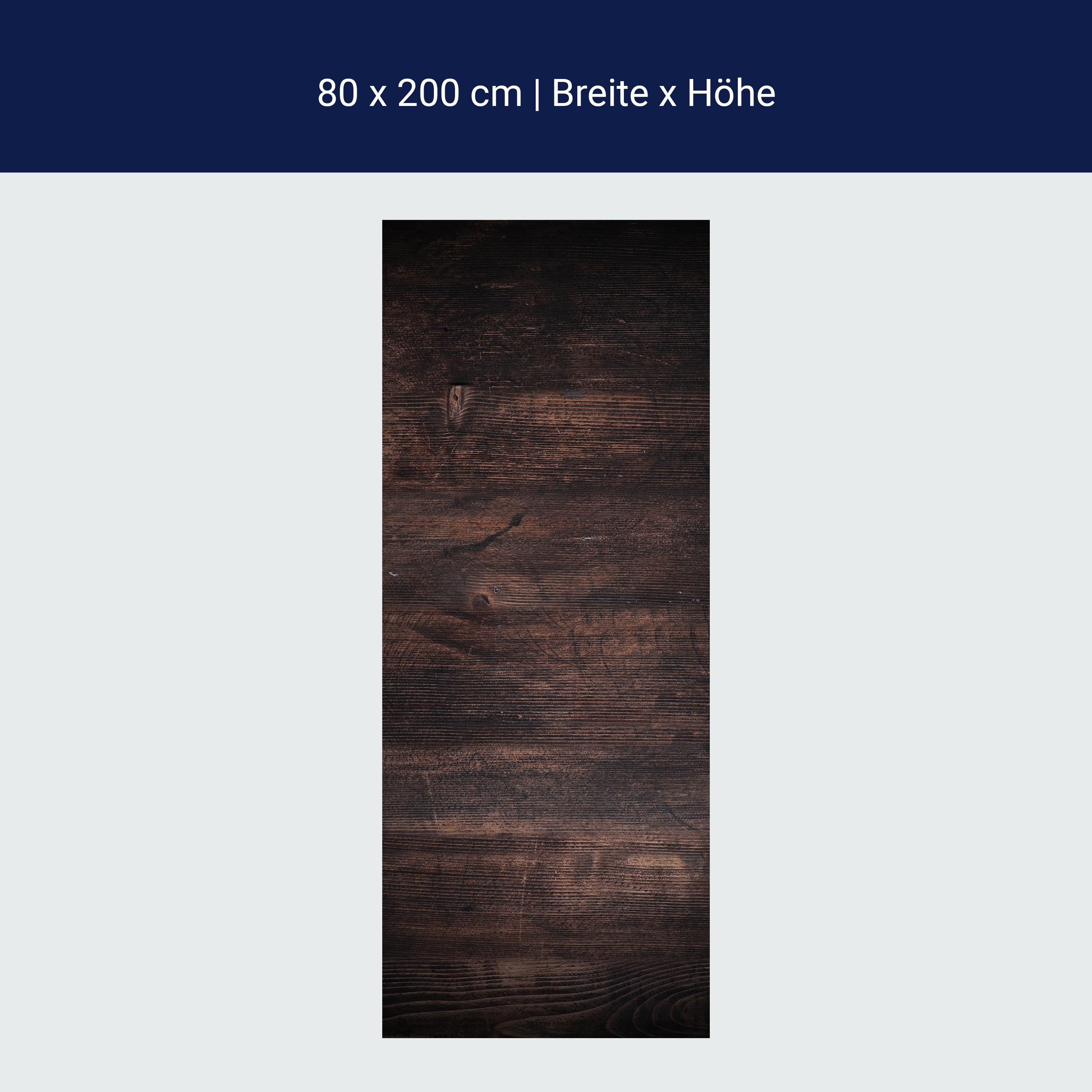 Türtapete rustikale Holzwand, dunkles Holz, Braun M1165