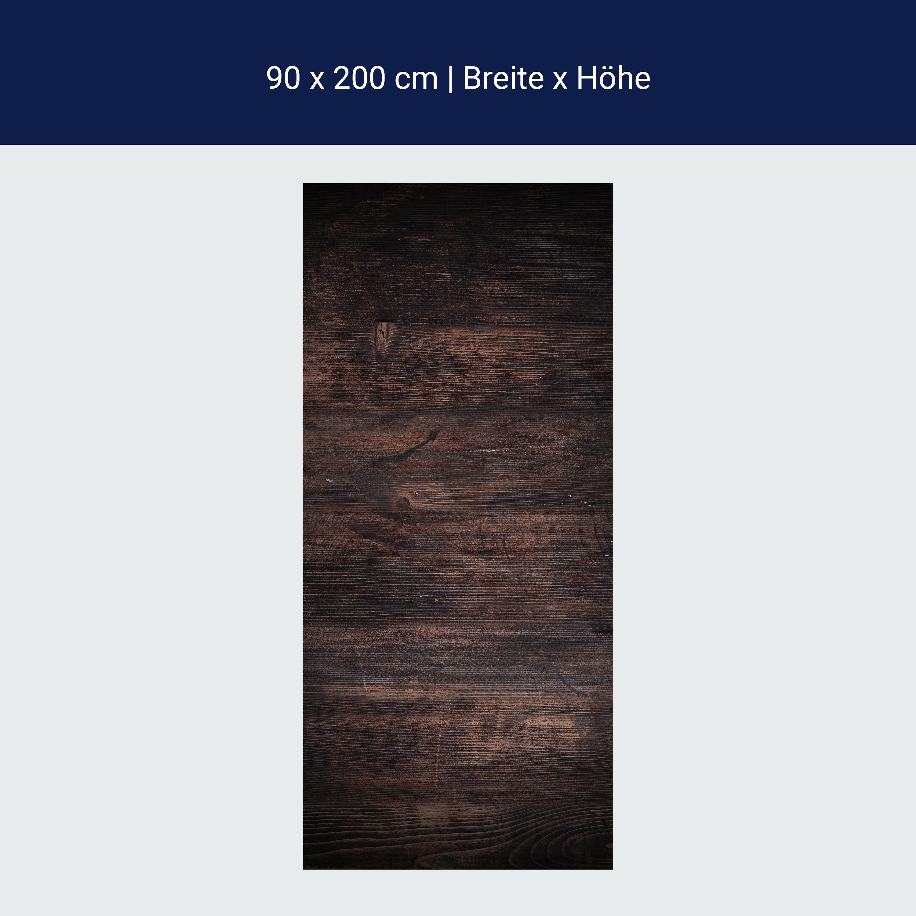 Türtapete rustikale Holzwand, dunkles Holz, Braun M1165