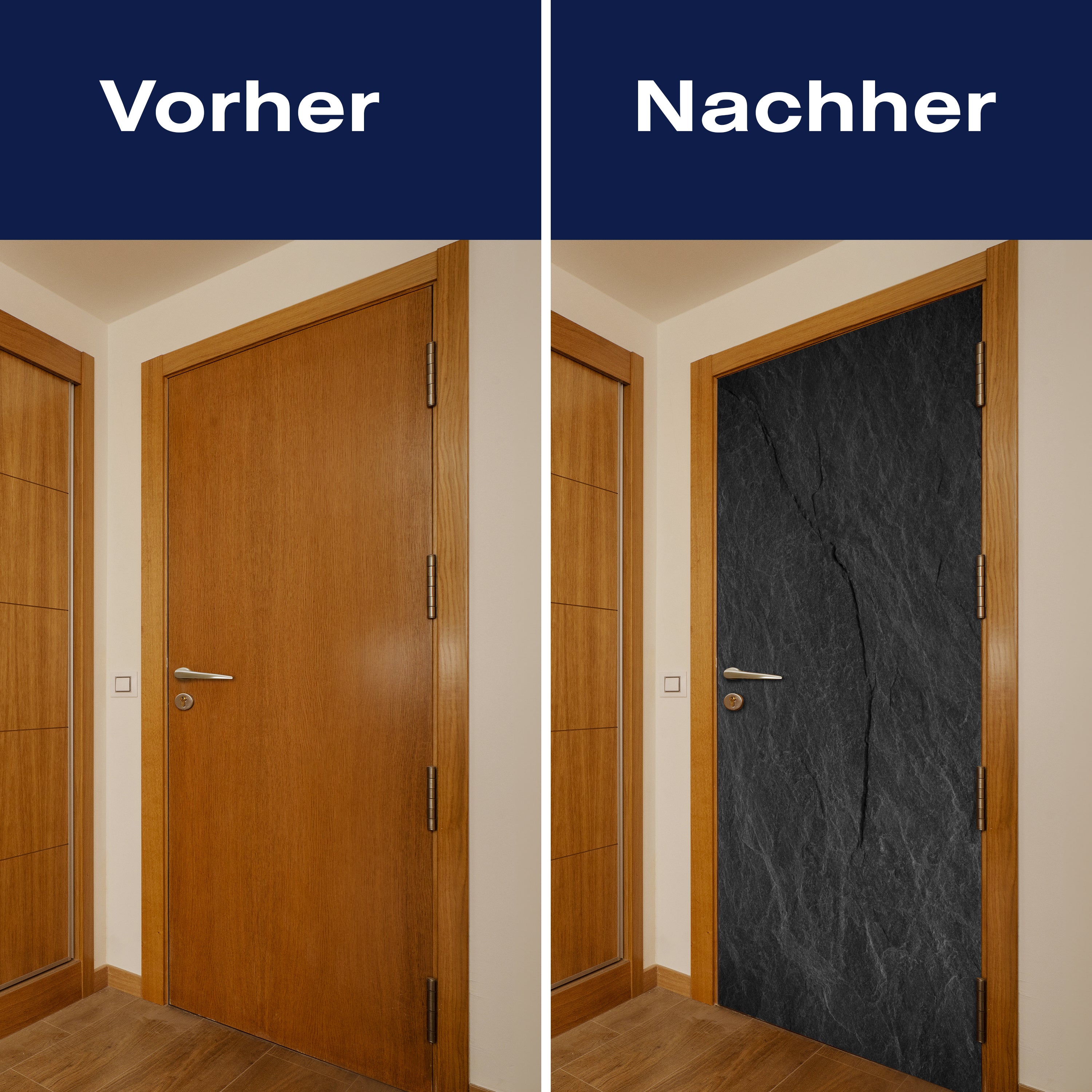 Türtapete Schiefer Wand, Anthrazit, Schwarz, Stein M1209 - Bild 10