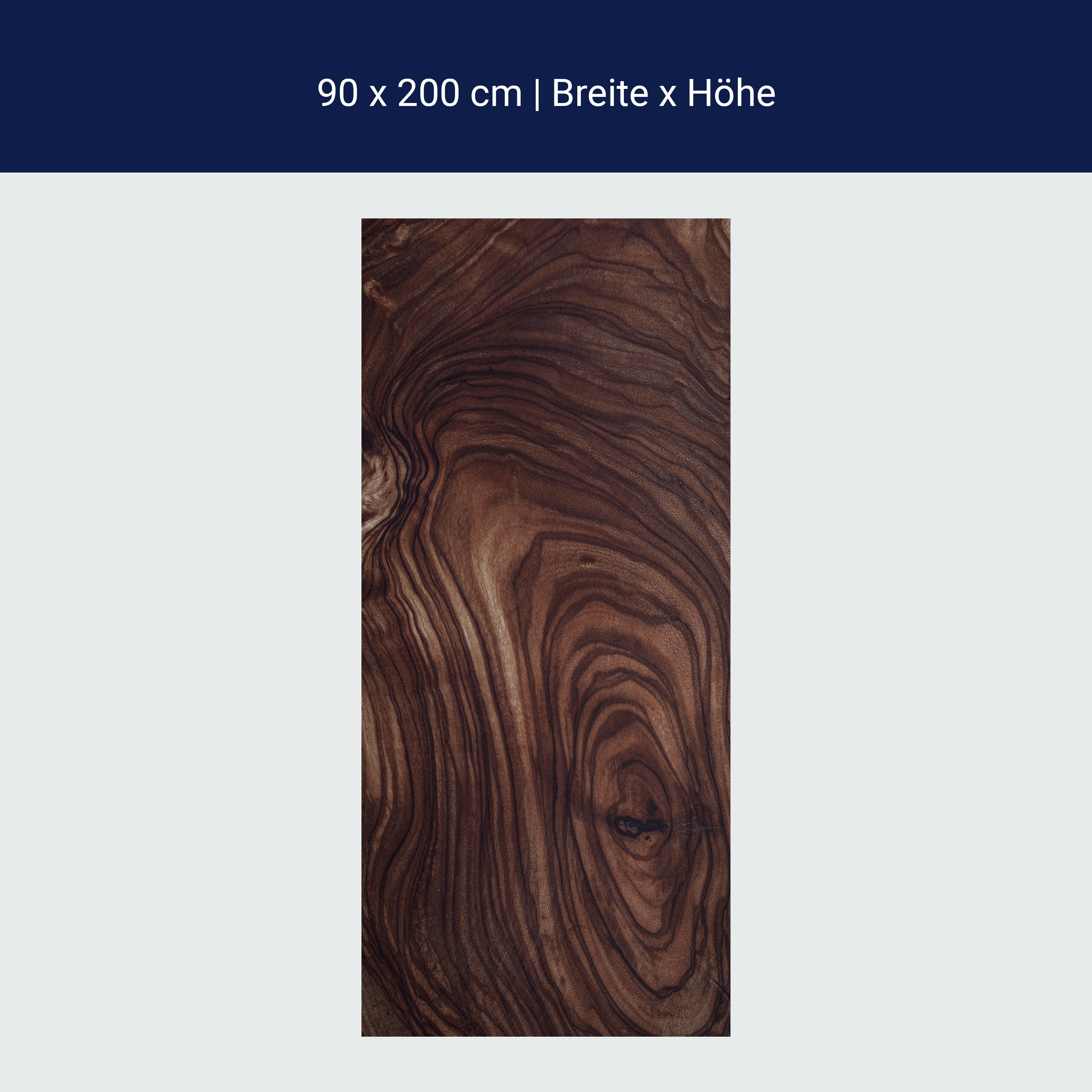 Türtapete Nussbaum Holz, dunkles Holz, Braun M1217