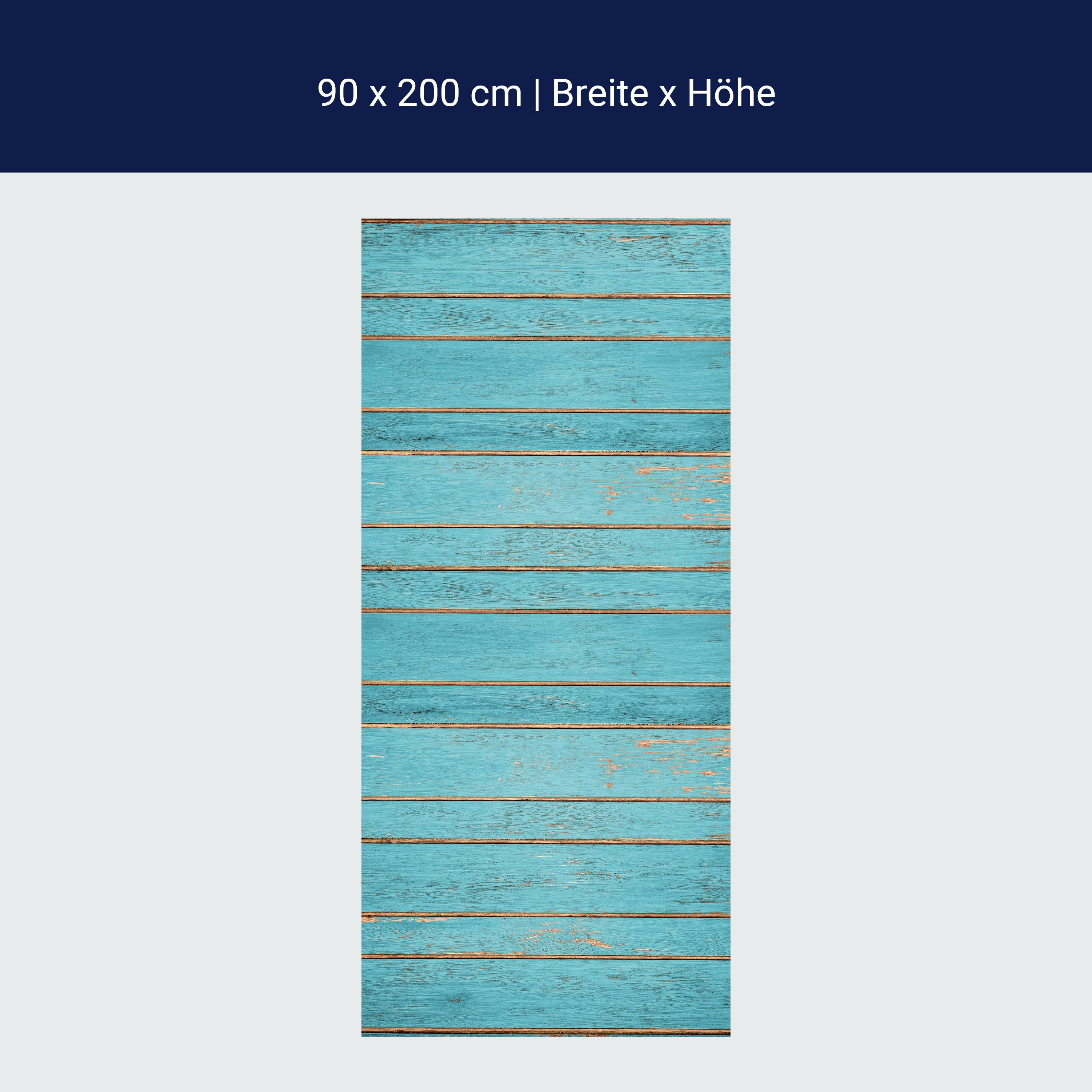 Türtapete blaue Holzplatten, Muster, Holz, blau M1238