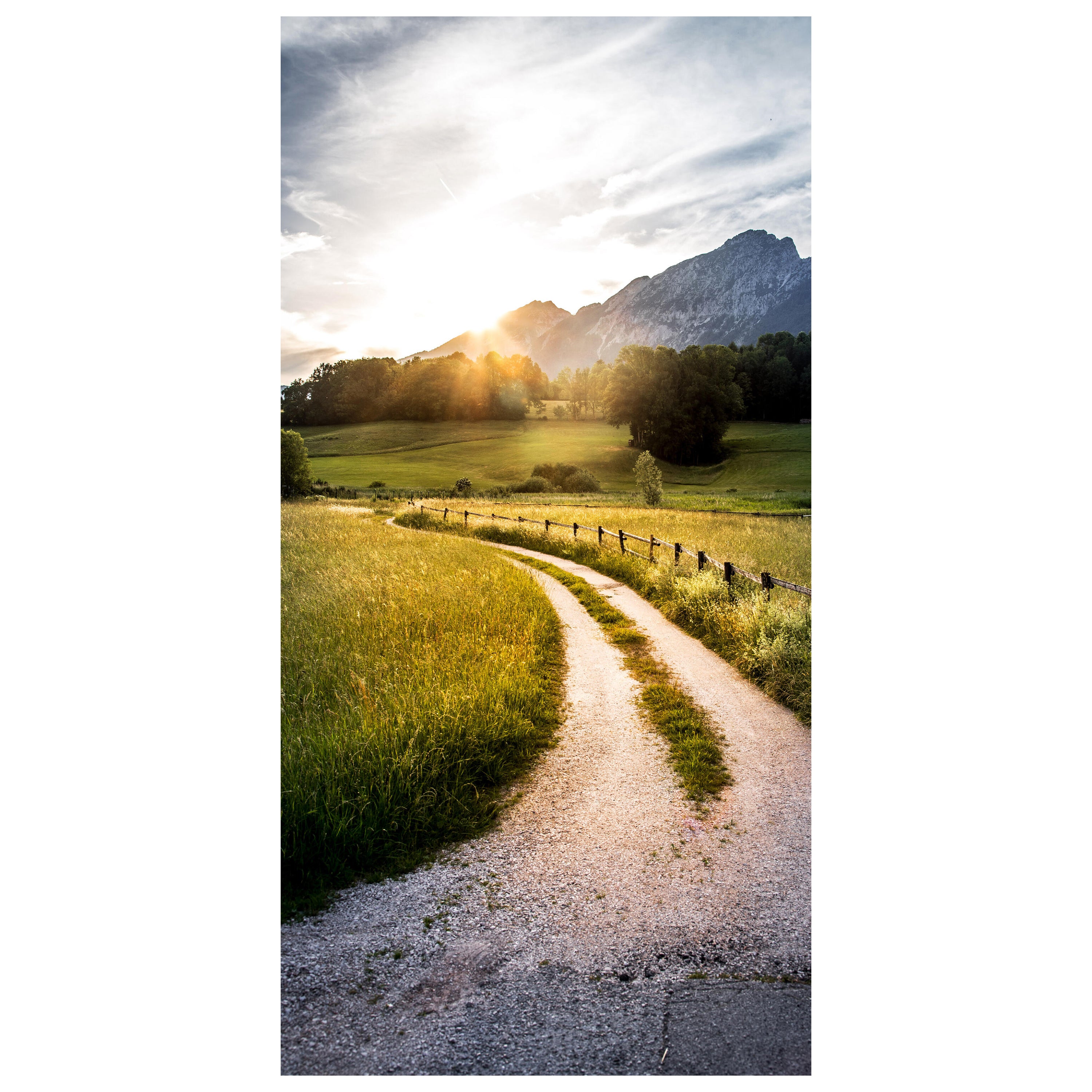 Türtapete Bergpanorama am Abend, Sonne, Berge M1250 - Bild 2