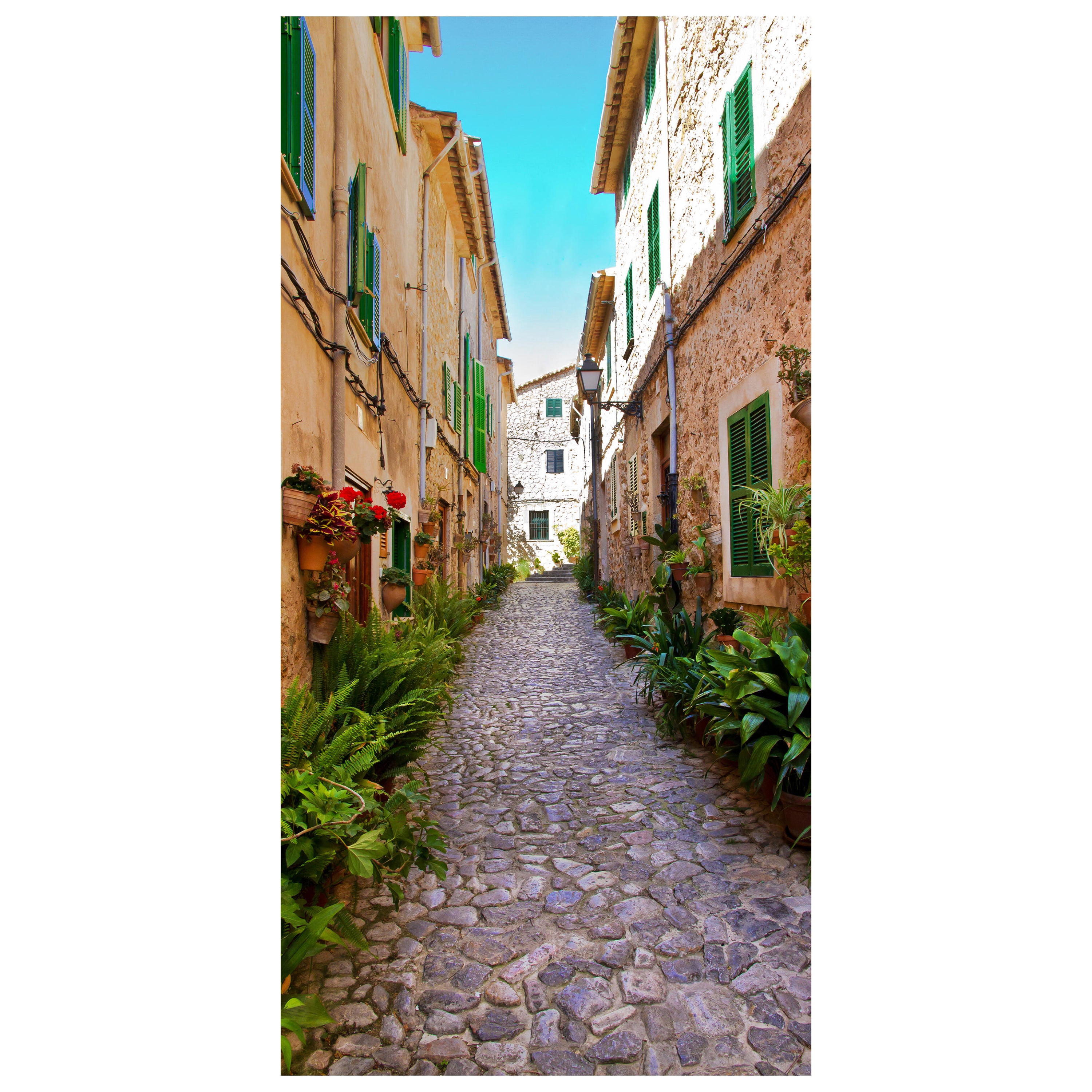 Türtapete Mediterrane Gasse, Sommer, Sonne, Himmel M1331 - Bild 2