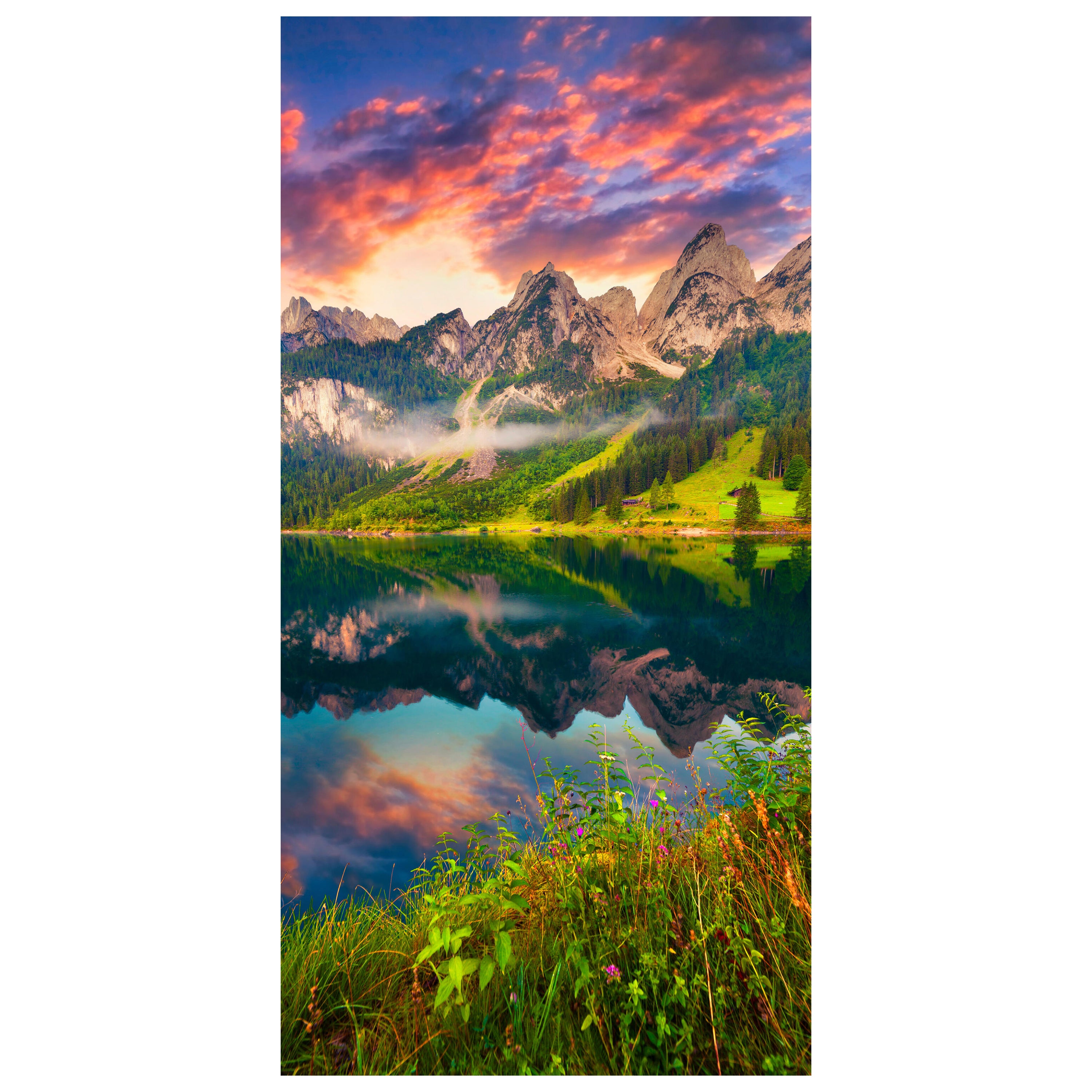 Türtapete Berge, Landschaft, Vorderer Gosausee M1417 - Bild 2