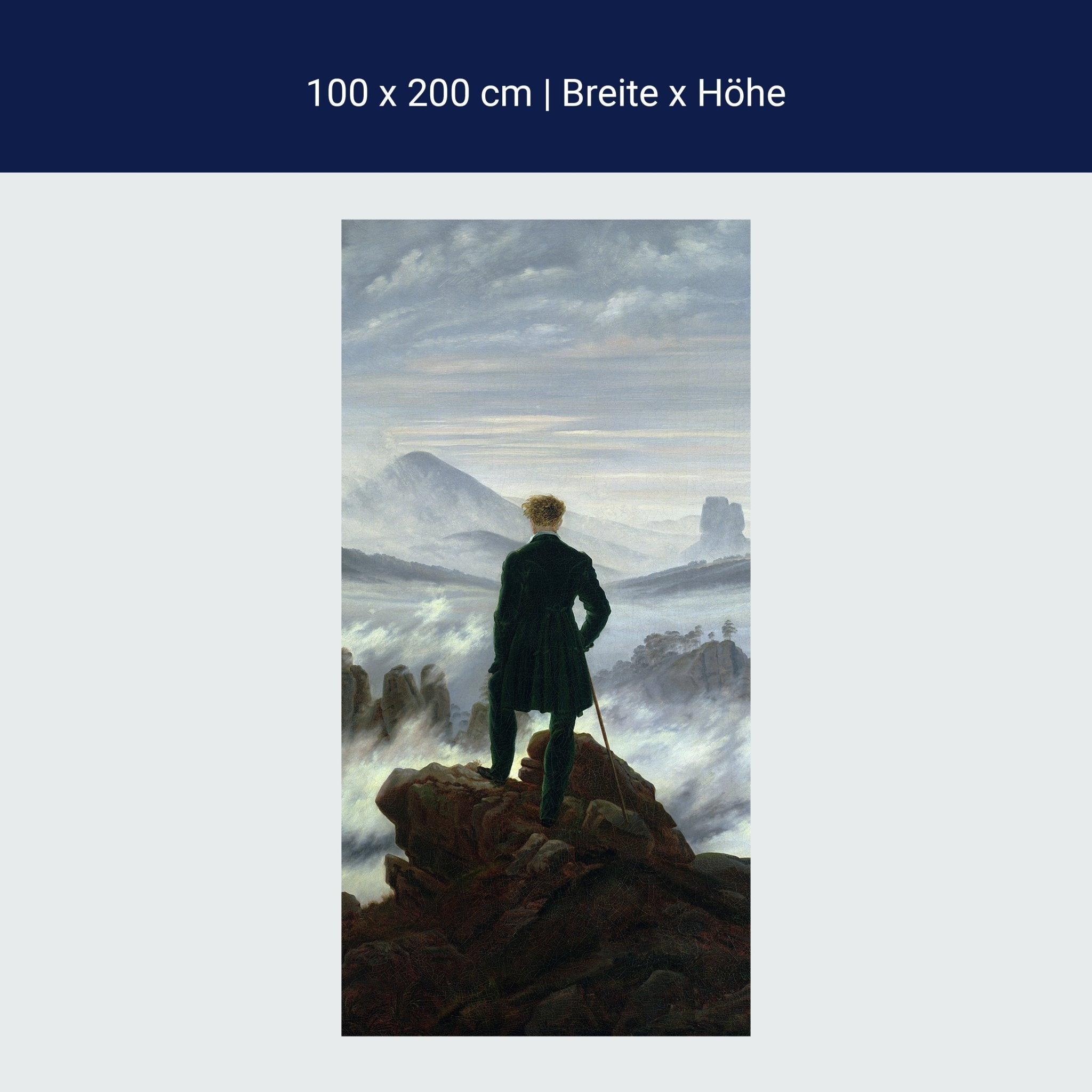 Türtapete Der Wanderer Caspar David Friedrich M1541