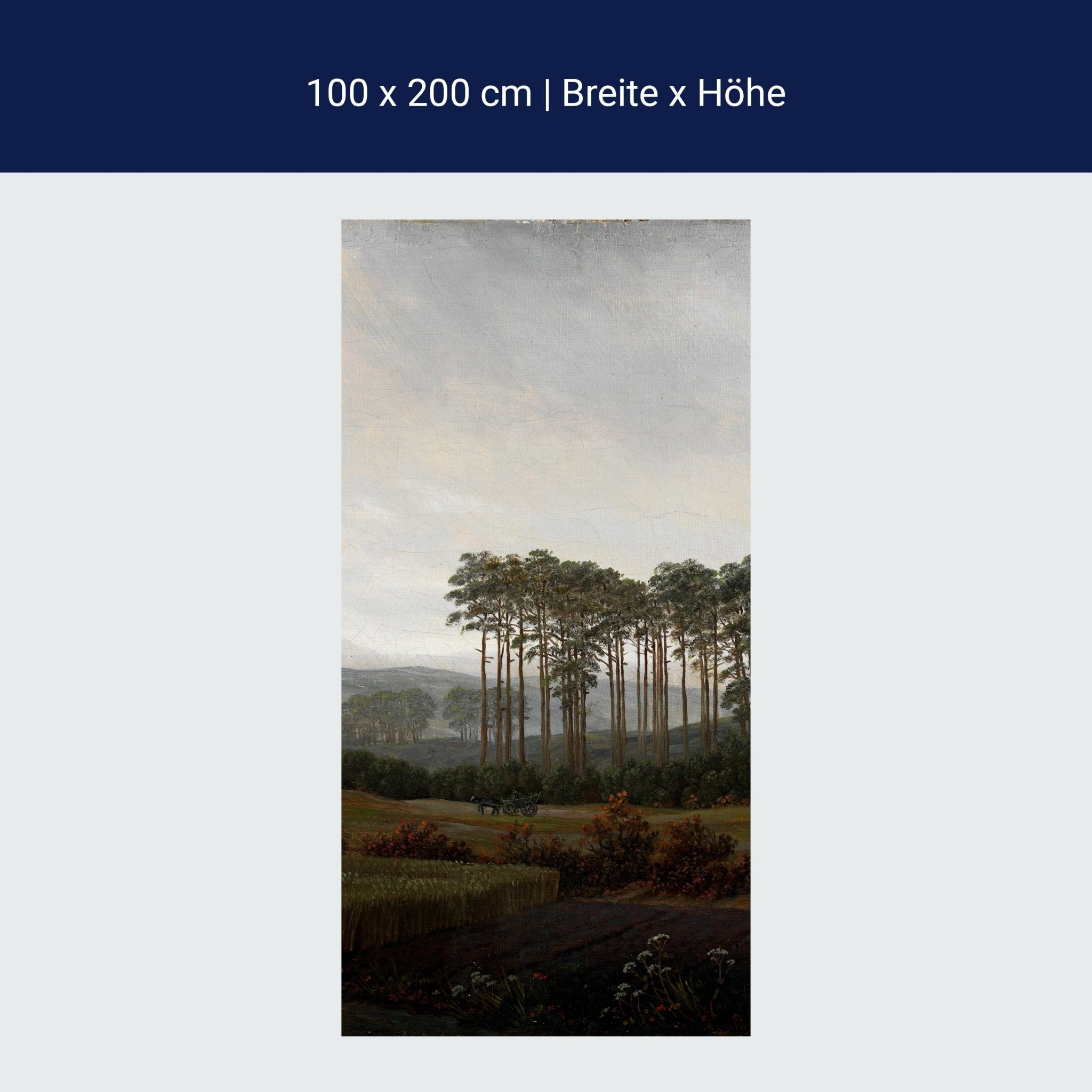 Türtapete Baumgruppe Caspar David Friedrich M1548