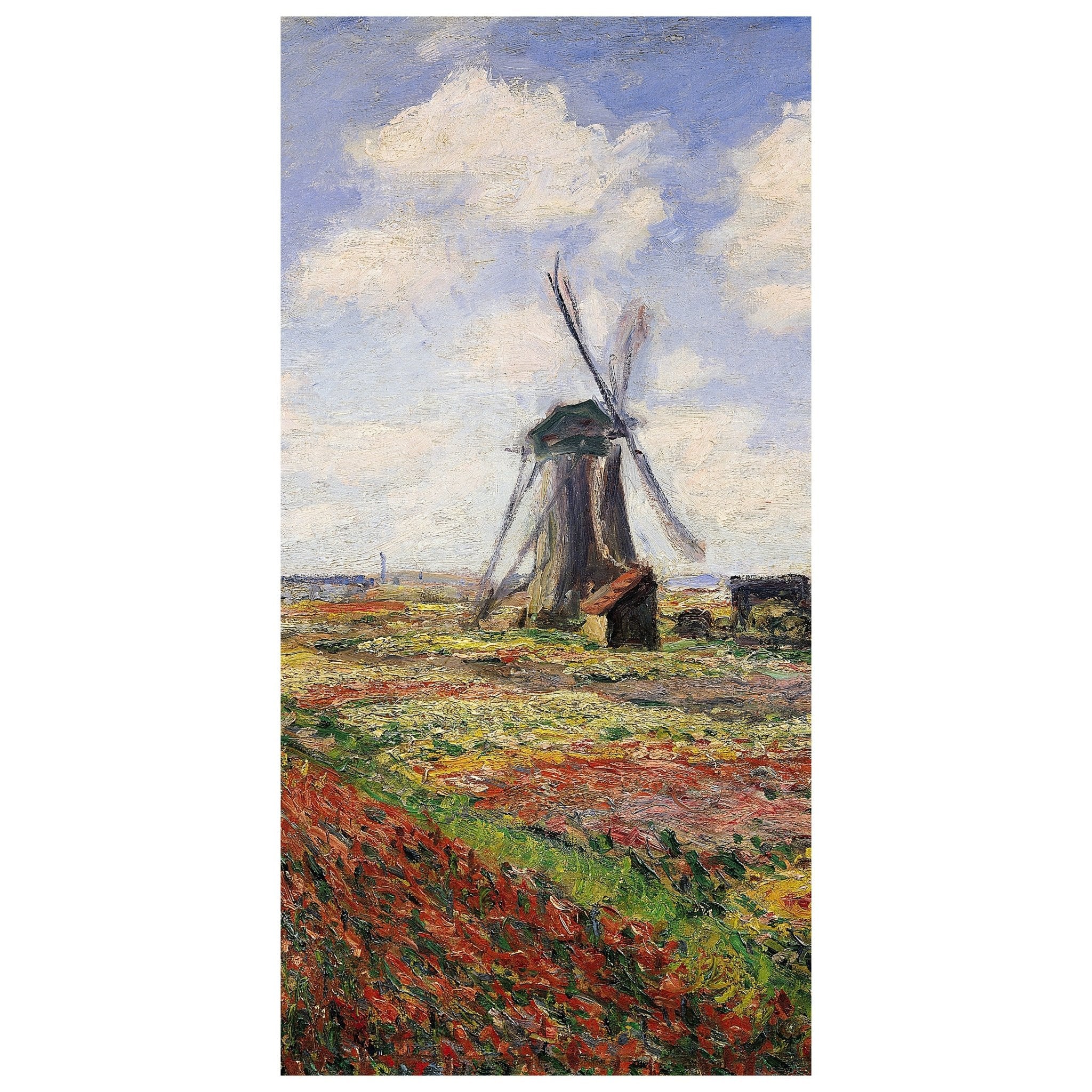 Türtapete Tulip Fields with the Rijnsburg Windmill, Claude Monet M1551 - Bild 3