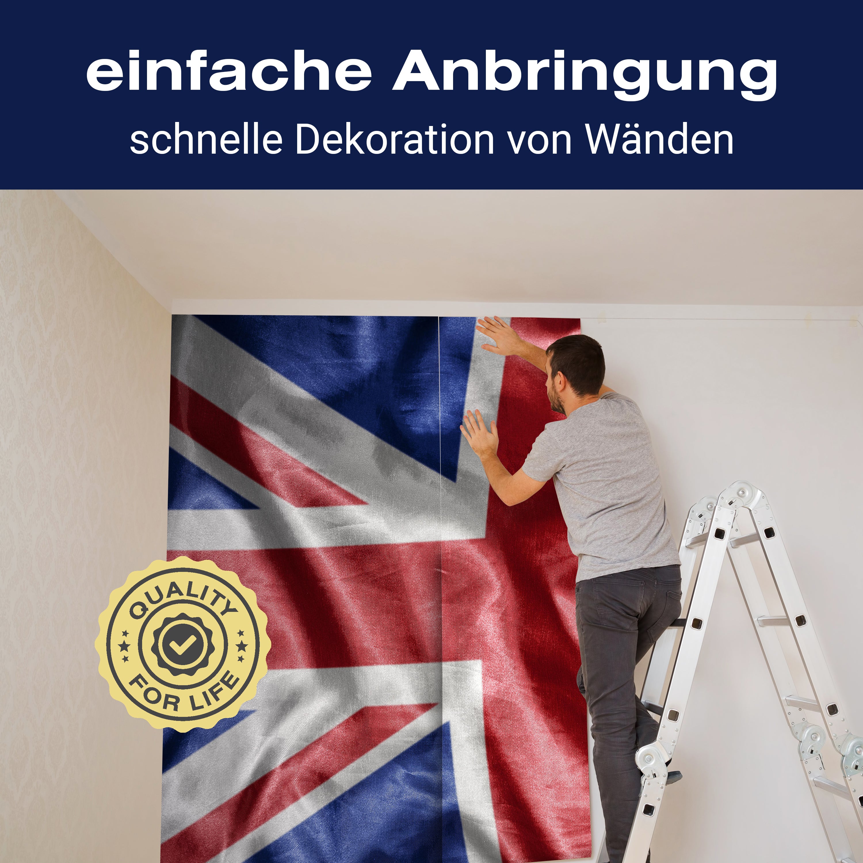 Fototapete Wehende Britische Flagge M4914 - Bild 3