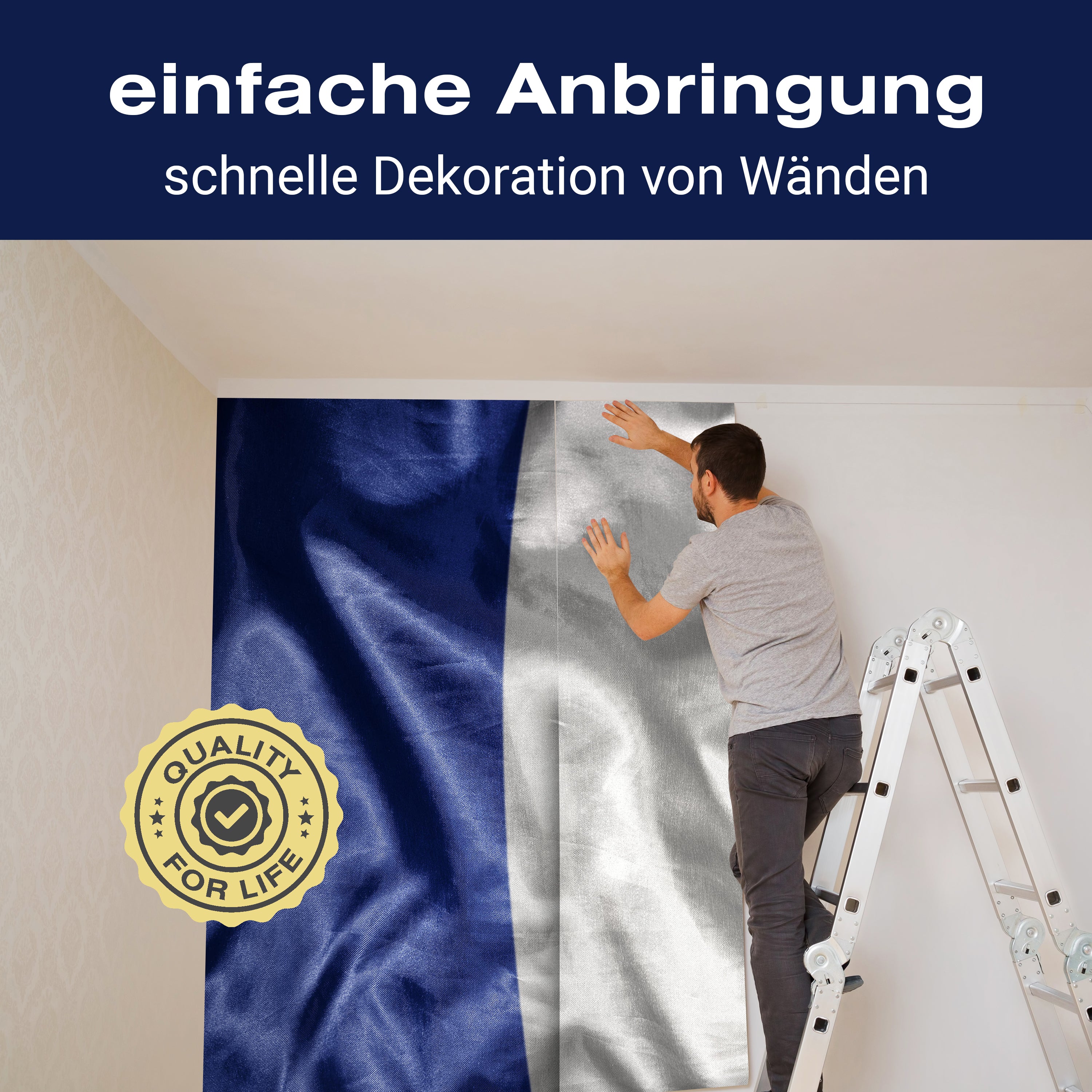 Fototapete Wehende Französische Flagge M4915 - Bild 3