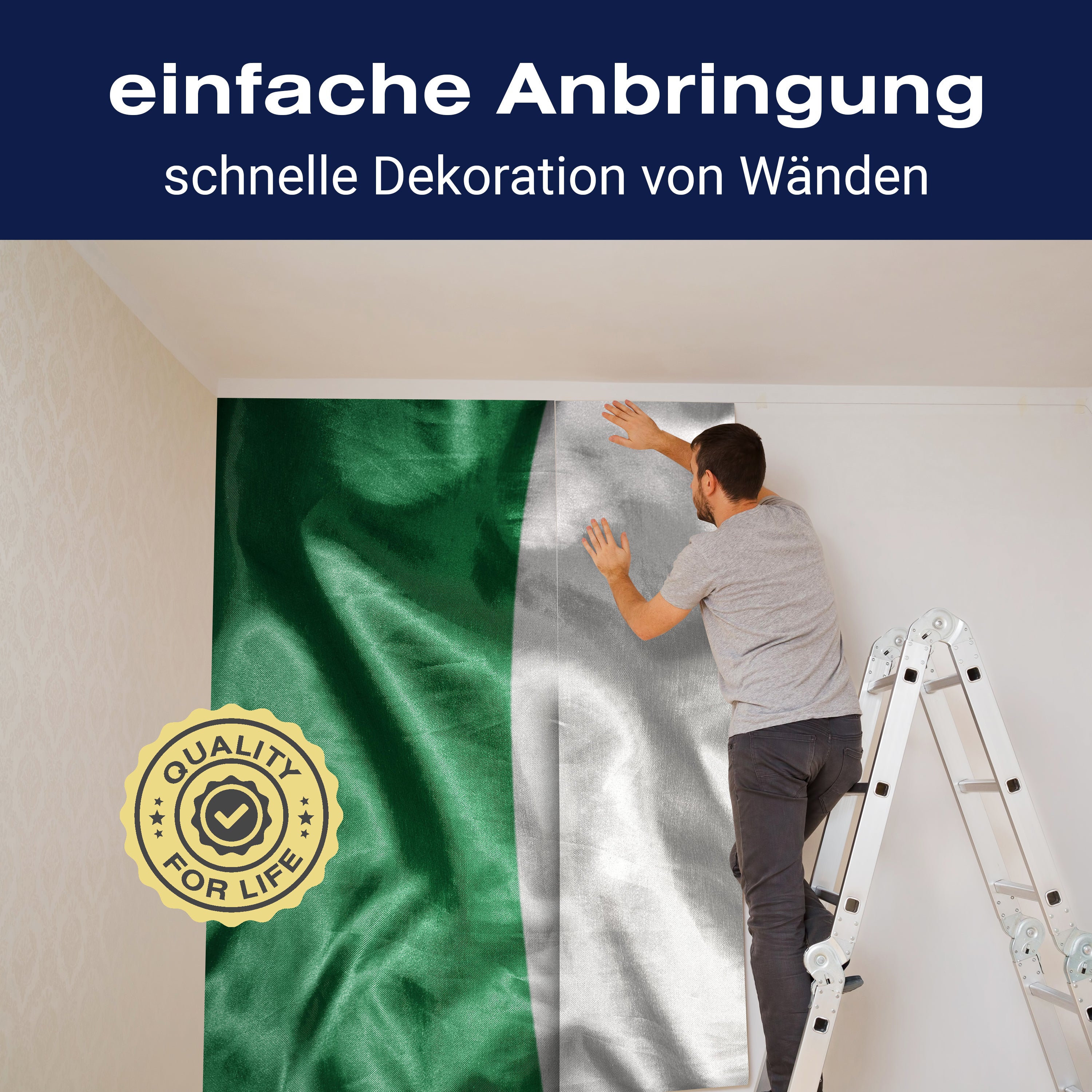 Fototapete Wehende Italienische Flagge M4918 - Bild 3