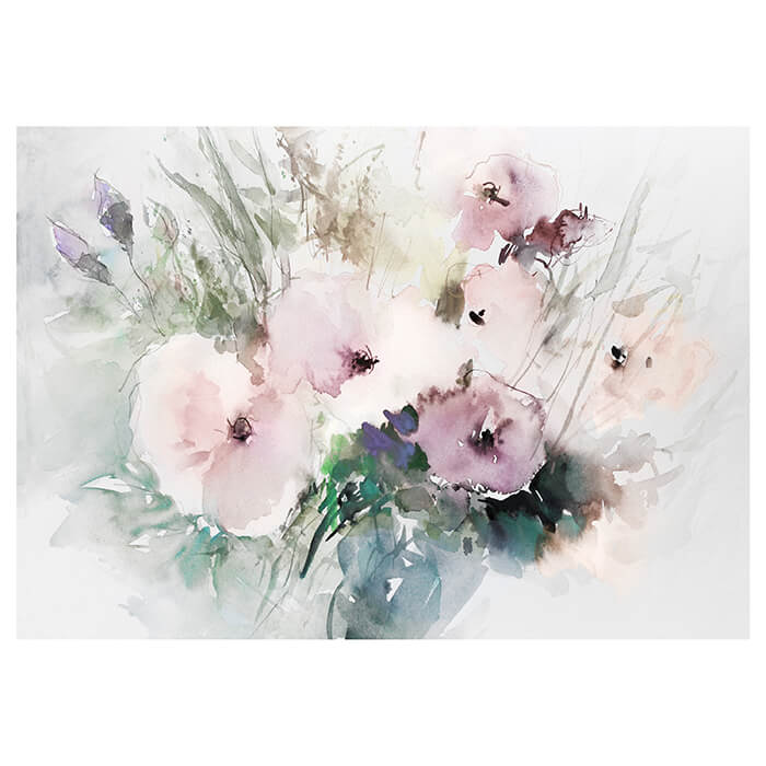 Fototapete Blumen Aquarell Vintage M5866 - Bild 2