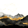 Panorama-Fototapete Aquarell goldene Berge M0102