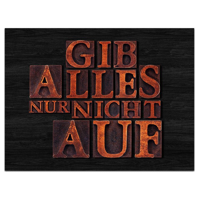 Acrylbild Acrylbild Motivation, Querformat, Spruch M0002 M0002 - Bild 1